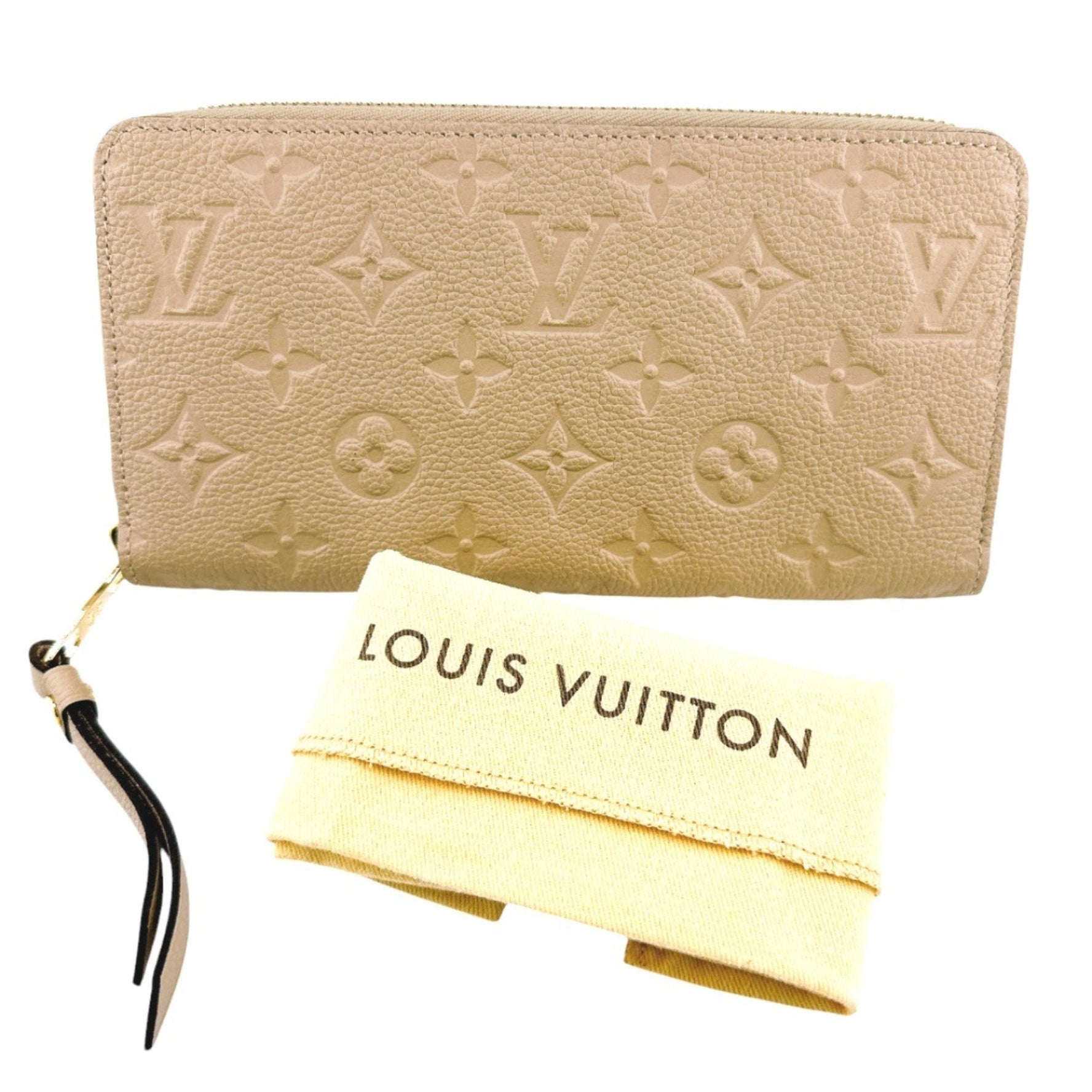 Louis Vuitton Long Wallet Round Monogram Zippy Empreinte Dune LV