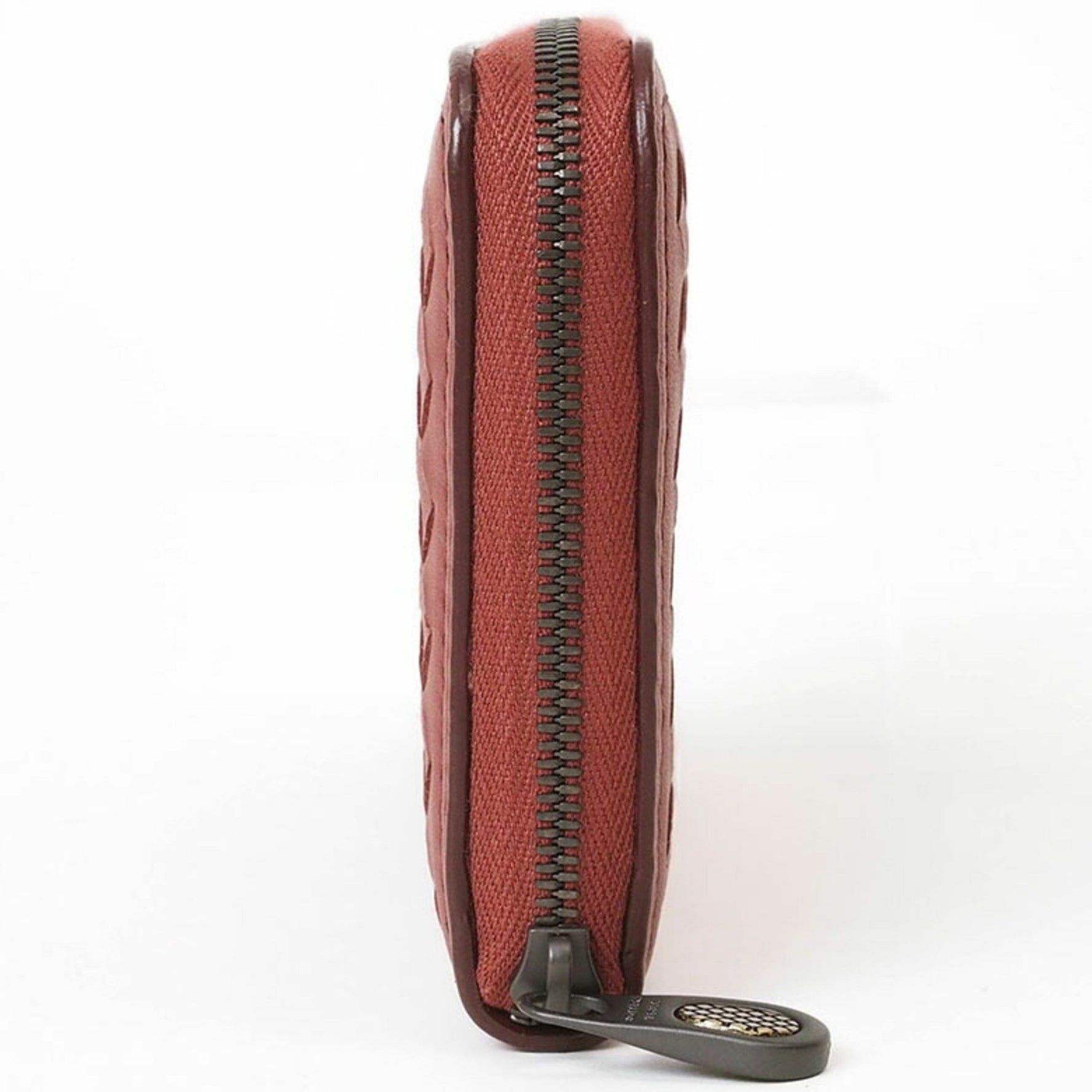 Bottega Veneta Intrecciato Zip Around Wallet Long Red BOTTEGA VENETA