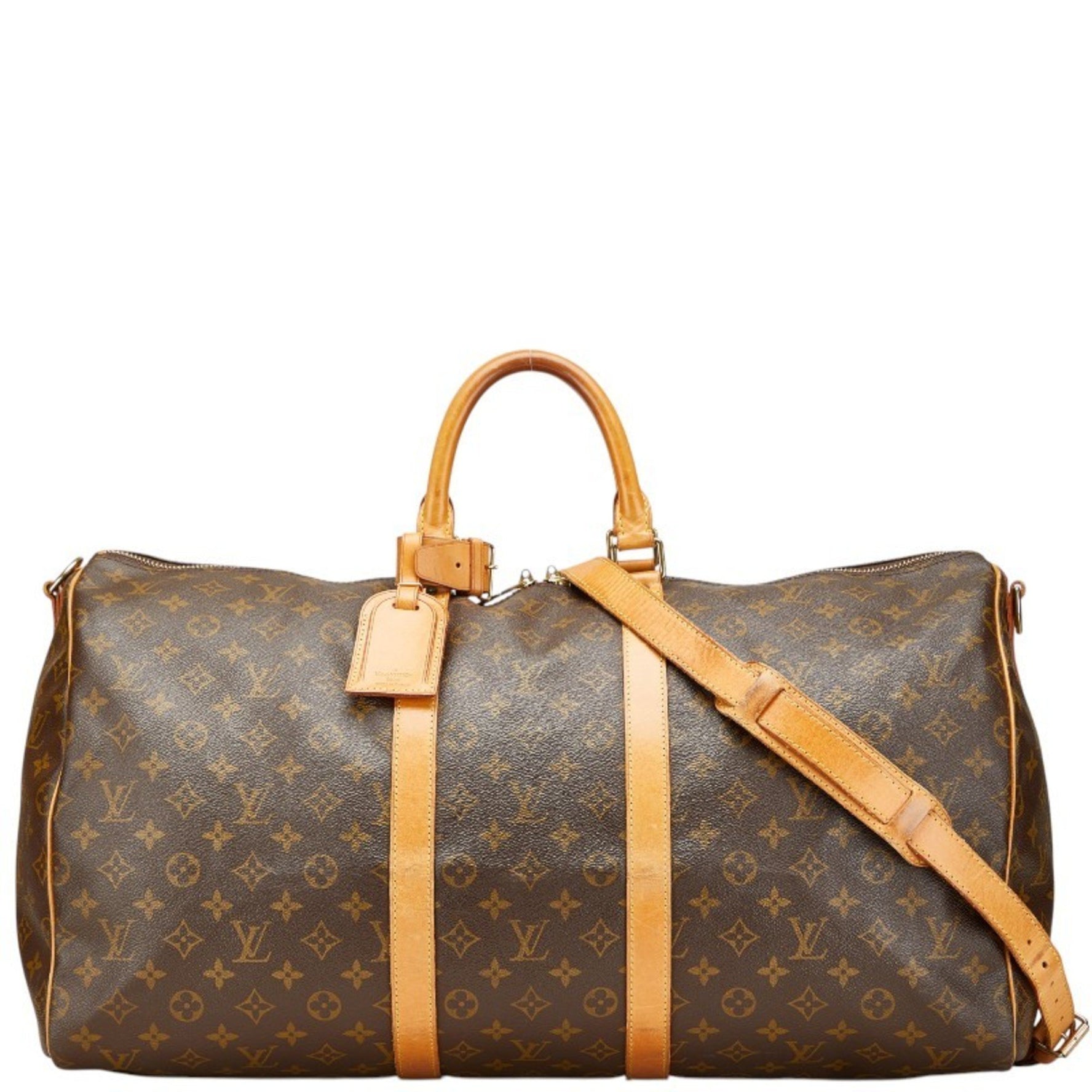 Louis Vuitton Monogram Keepall Bandouliere 55 Boston/Shoulder Bag, 2-Way, M41414, Brown PVC Leather, Women's, LOUIS VUITTON