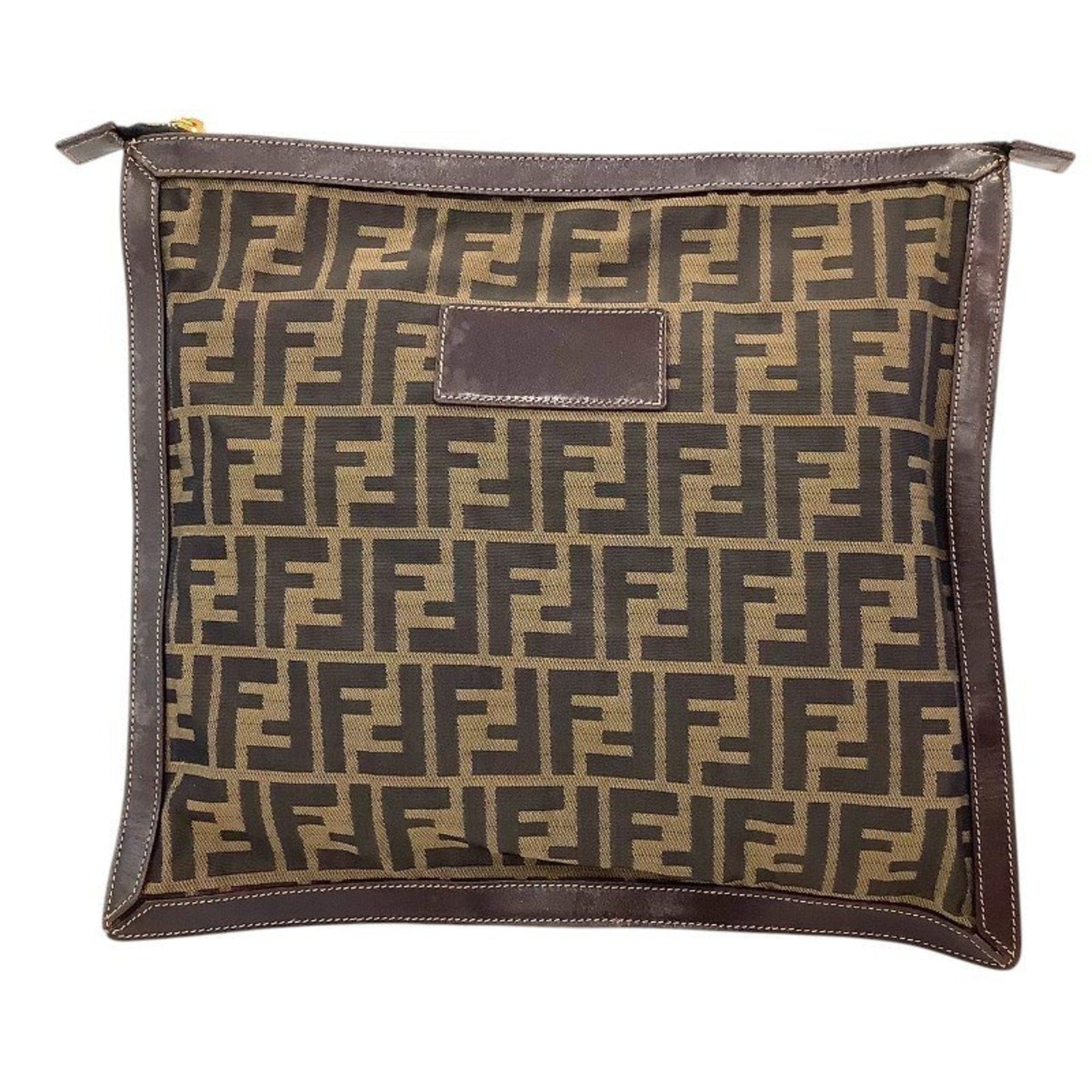 FENDI Zucca pattern clutch bag/pouch (sticky interior)
