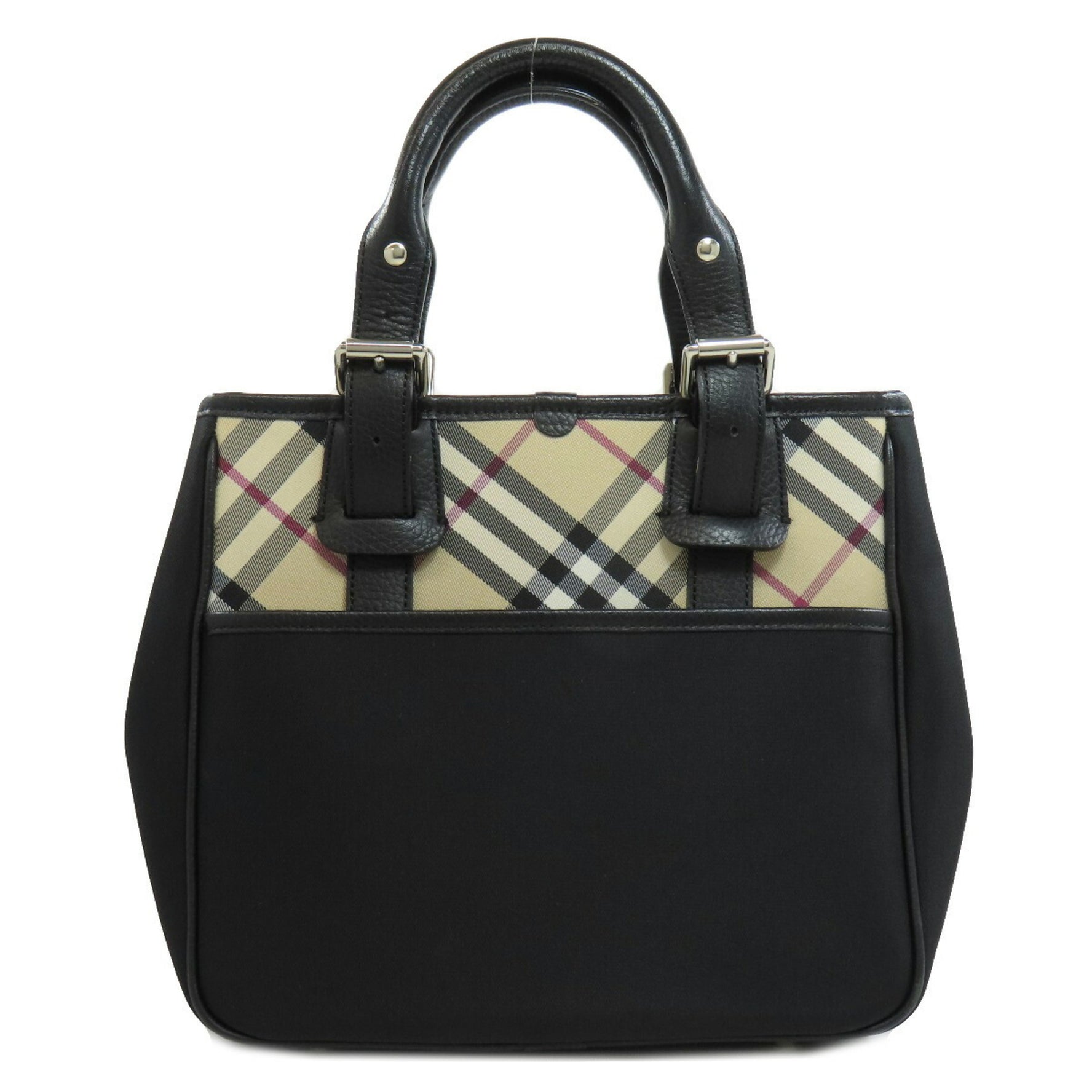 Burberry Nova Check Tote Bag Nylon Material