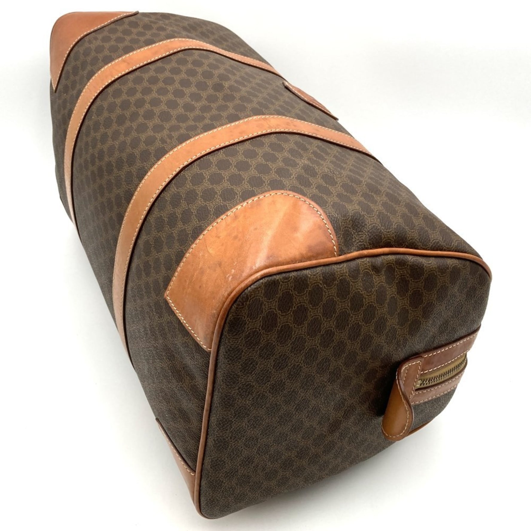 CELINE Boston Bag in Macadam Leather