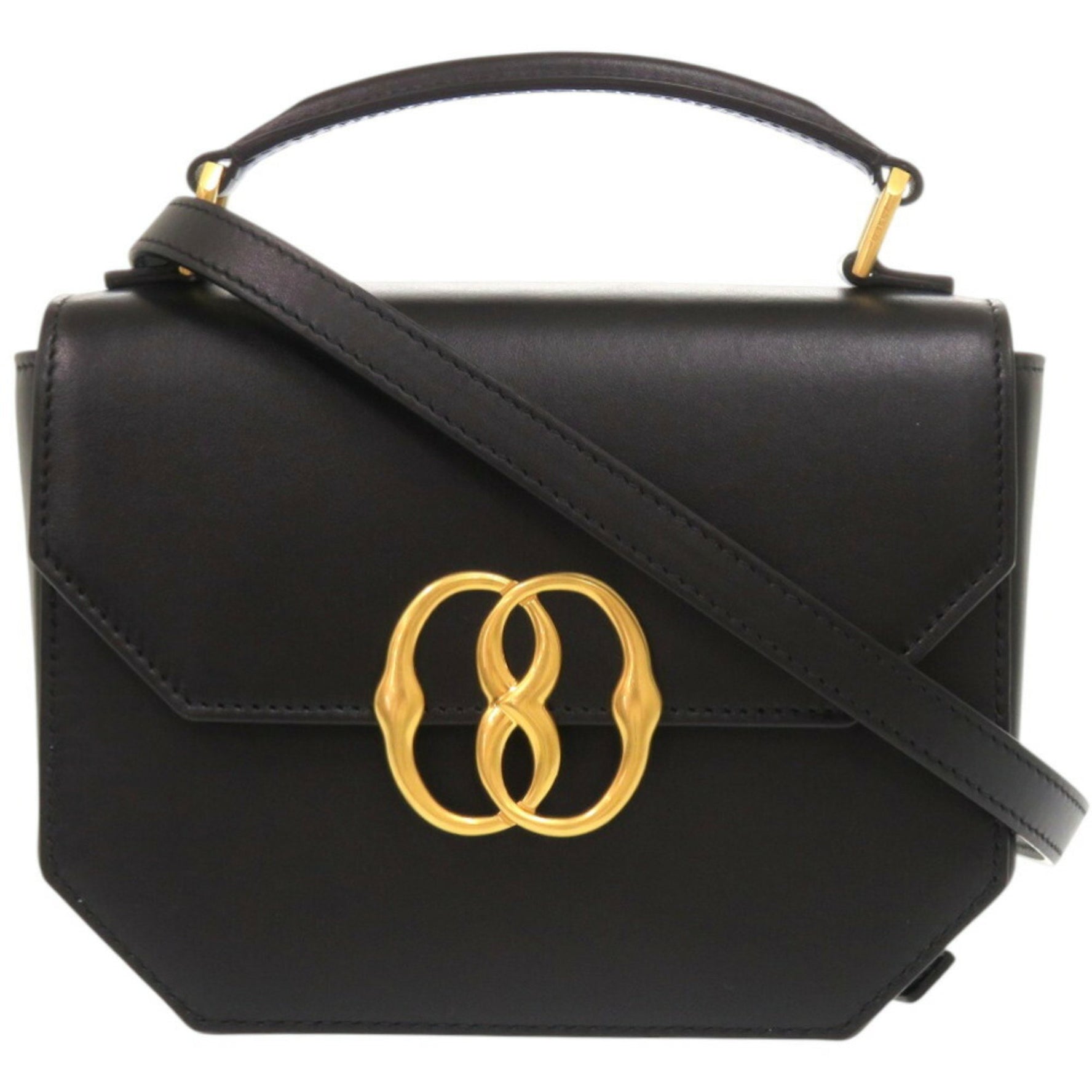 Unused Bally Mini Emblem Folio Leather Handbag