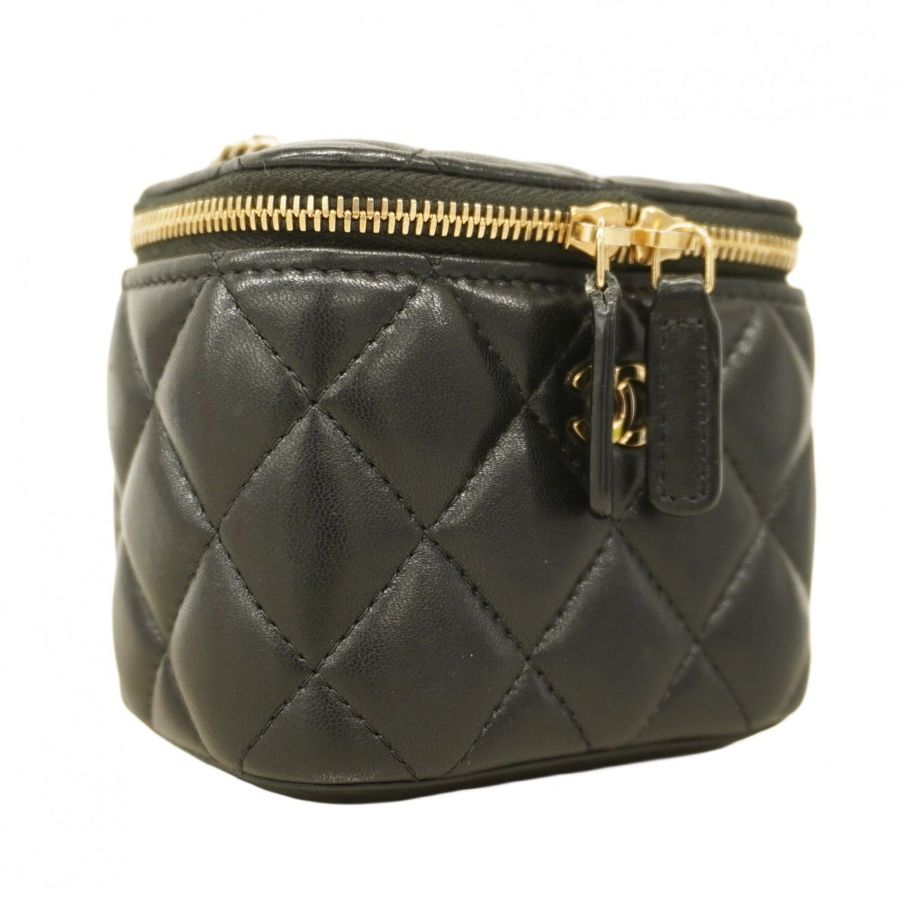 Chanel Matelasse Shoulder Bag with Chain Bag, Lambskin, Champagne