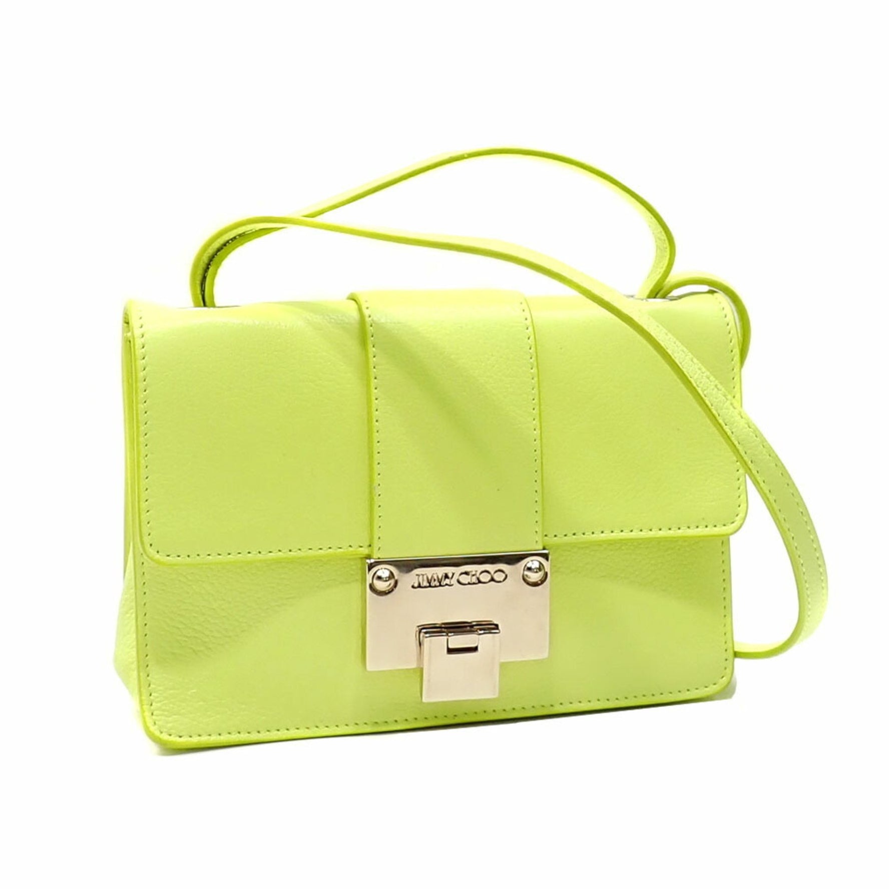 Jimmy Choo Lemon Yellow Leather Shoulder Bag