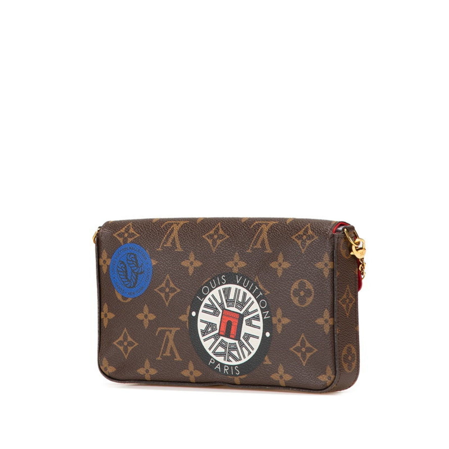 Louis Vuitton Monogram Pochette Felice Nicolas Ghesquière World Tour Collection Chain Shoulder Bag Brown Multicolor