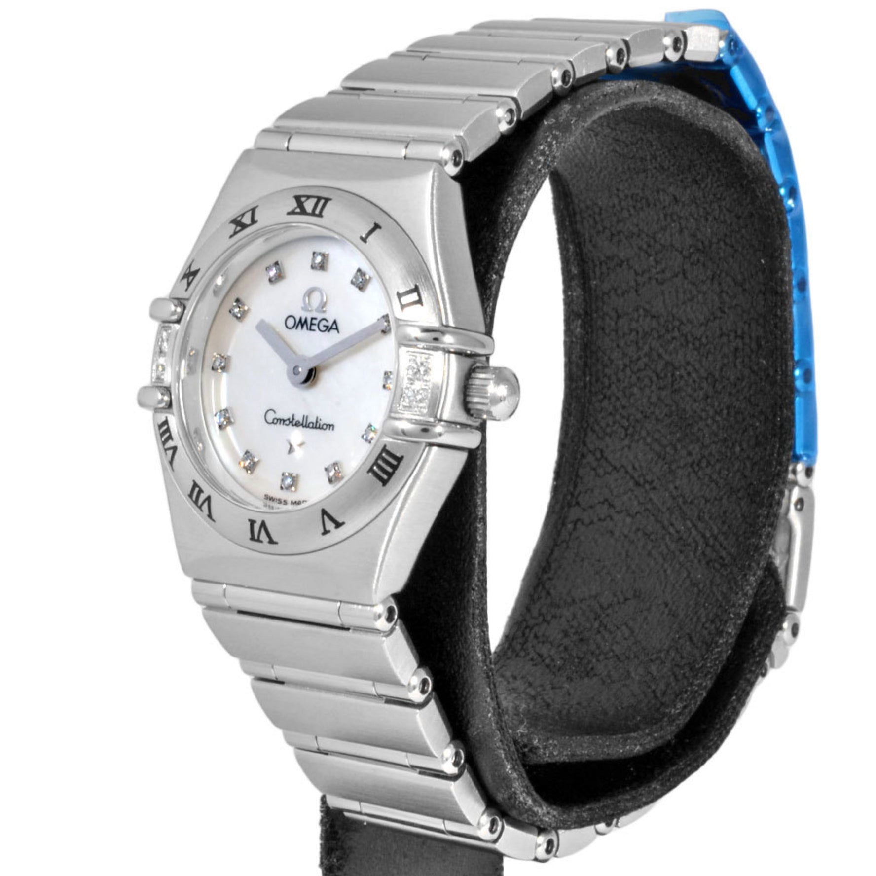 OMEGA Constellation Watch Quartz White Shell Dial Ladies