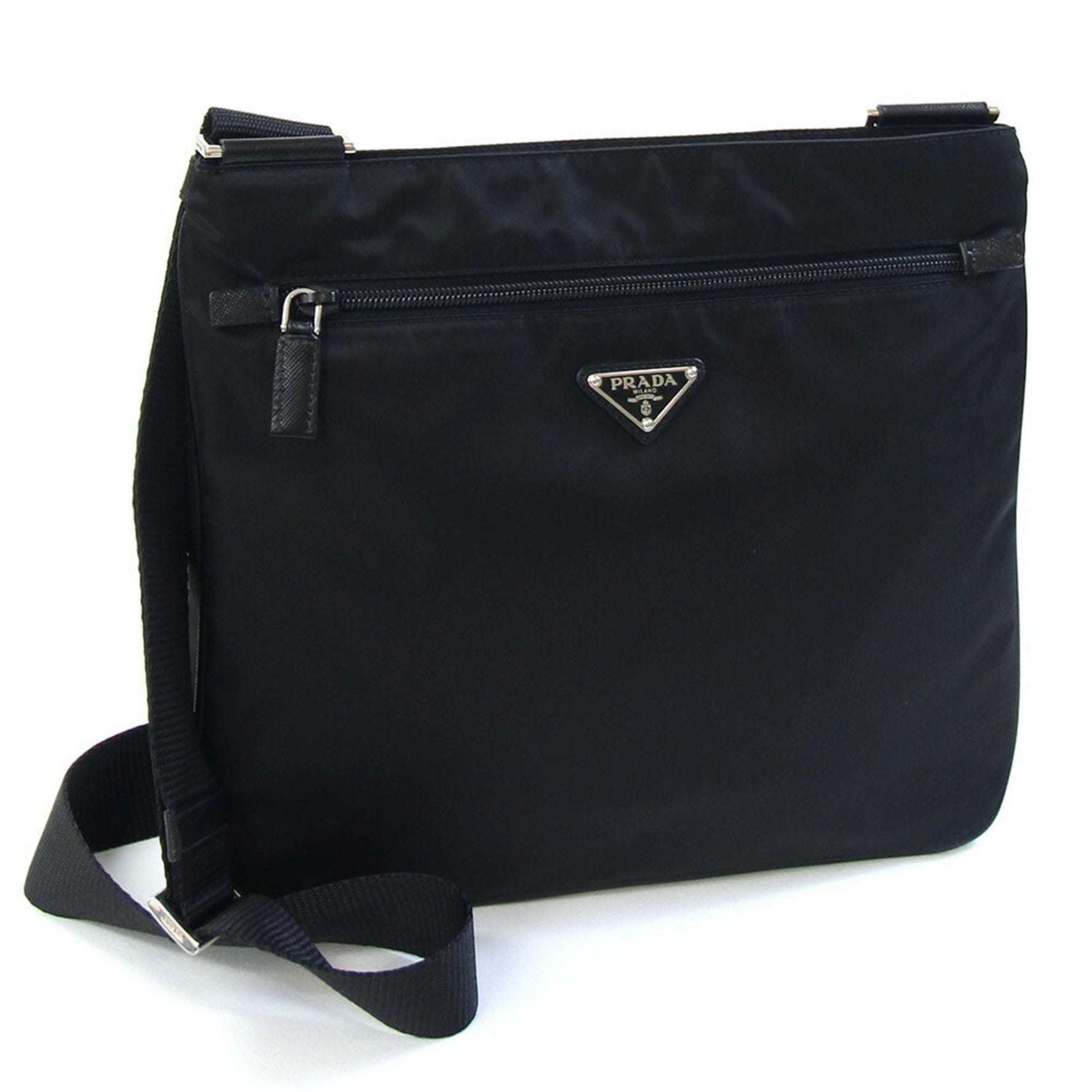 Prada Shoulder Bag Nylon Leather Men's