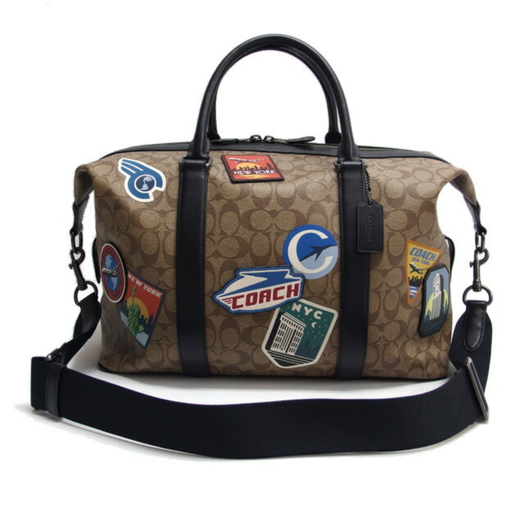 Signature Travel Patch Boston Bag