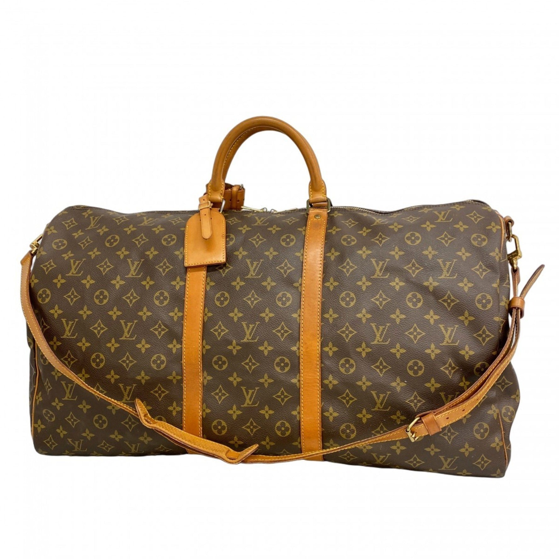 Louis Vuitton Monogram Keepall Bandouliere 60 Boston Bag M41412 Brown Men's Women's P1154942