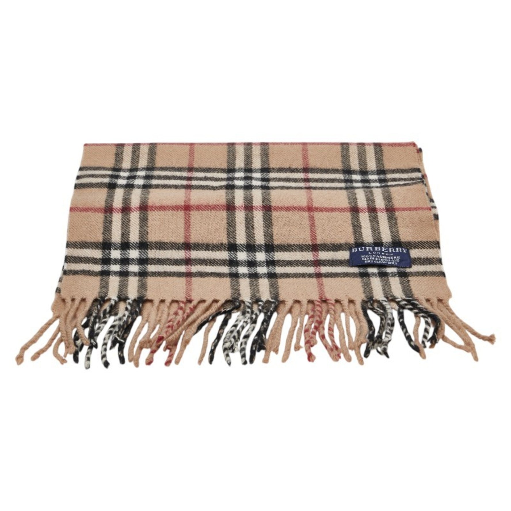 Burberry Nova Check Scarf Beige Cashmere Women's BURBERRY