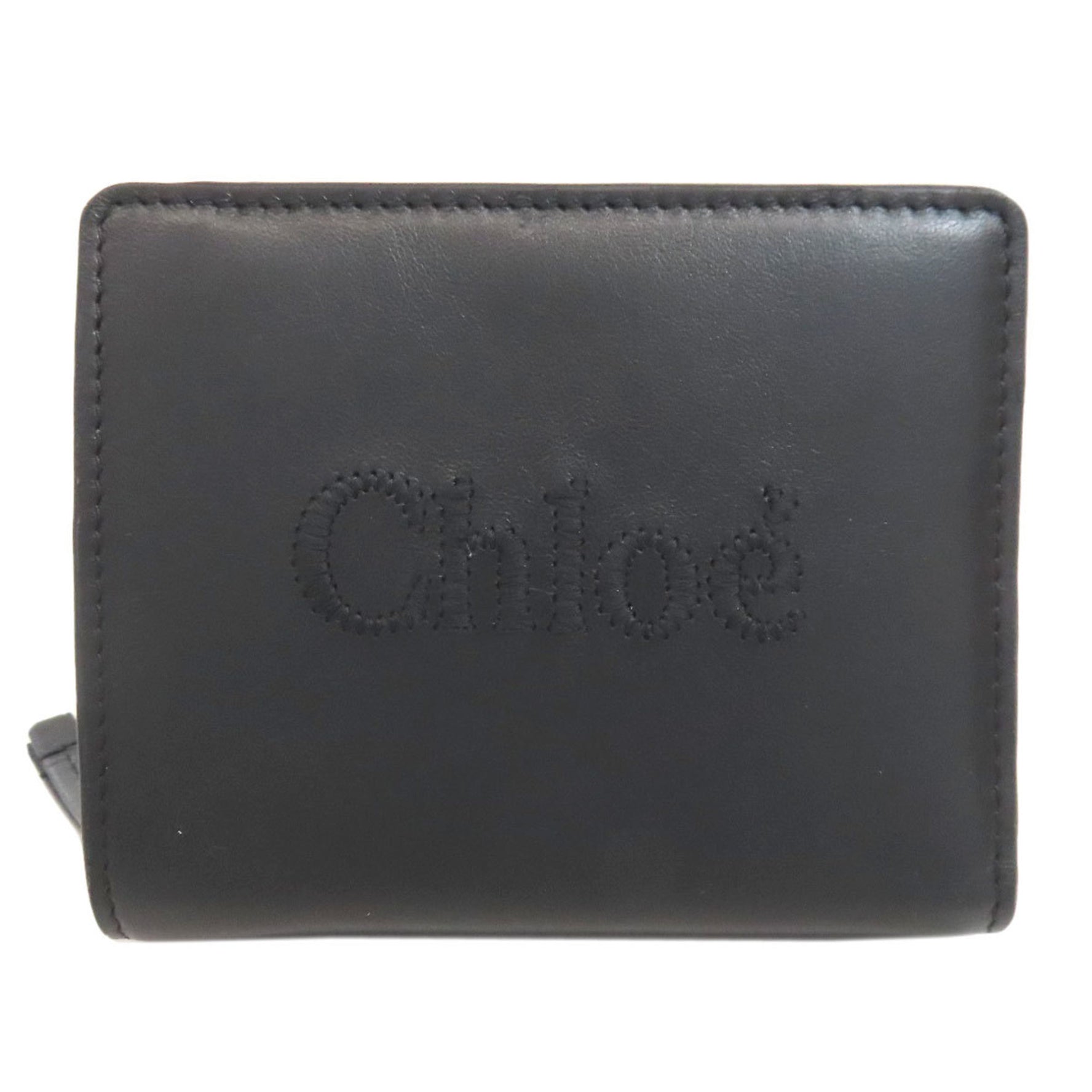 Chloé Chloe Sense Compact Wallet Bi-fold Calfskin