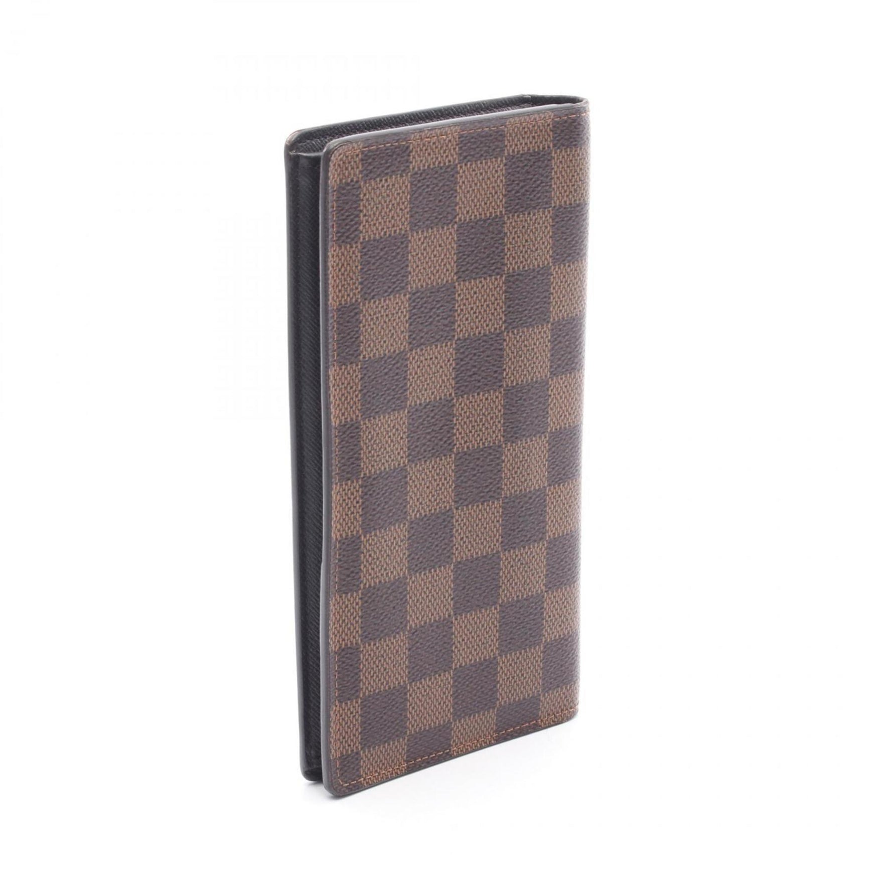 Louis Vuitton Portefeuille Brazza Bifold Long Wallet, Coated Canvas, Damier Leather, Brown