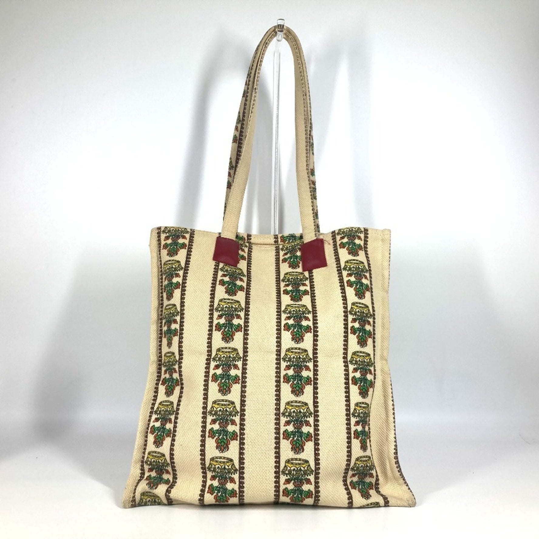 GUCCI GARDEN Shoulder Bag, Tote Canvas, Red