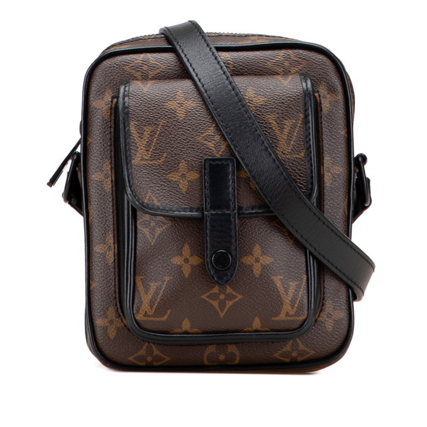 Louis Vuitton Monogram Macassar Christopher Wearable Wallet Shoulder Bag Brown and Black Leather LOUIS VUITTON