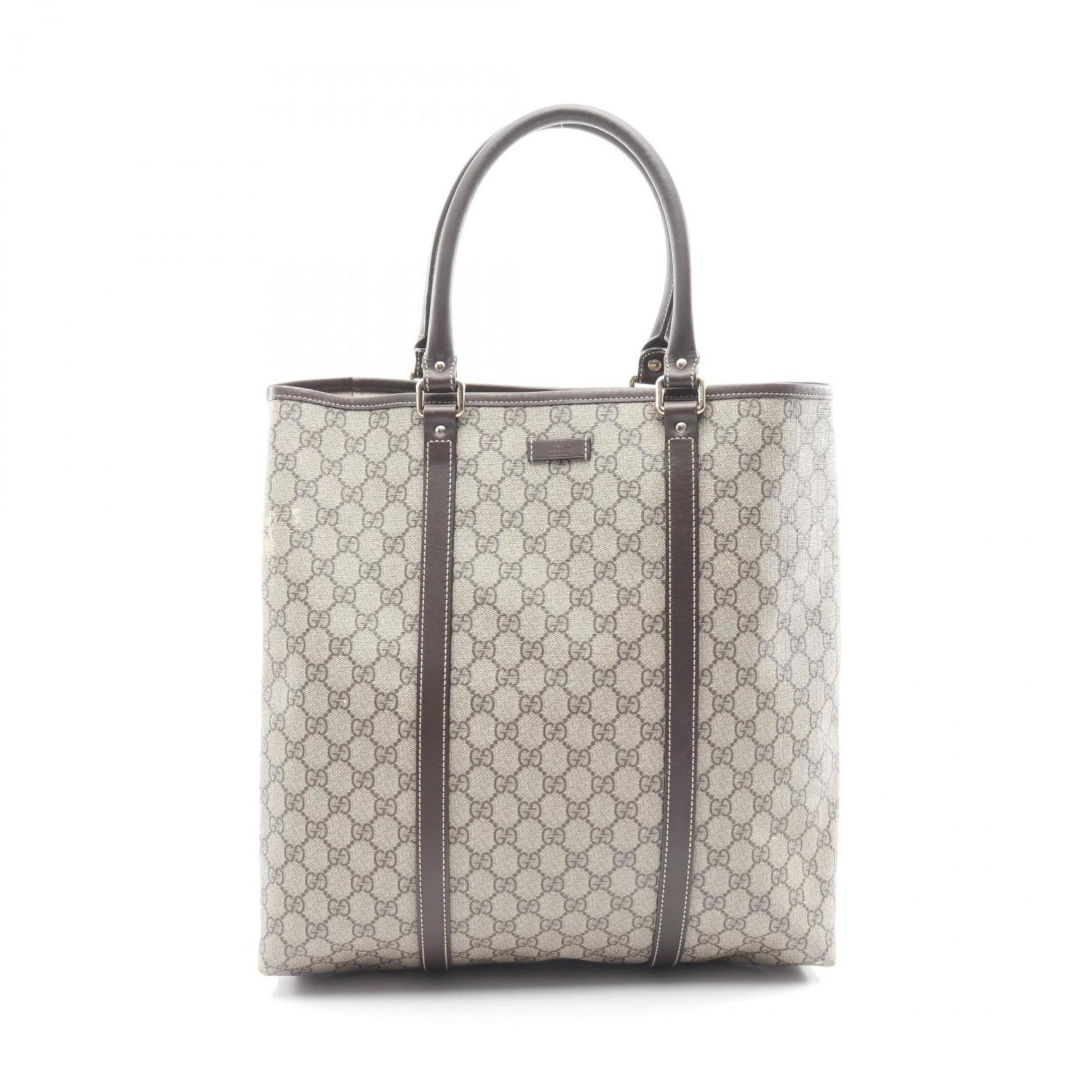 Gucci GG Plus Tote Bag, Coated Canvas and Leather, Beige Brown