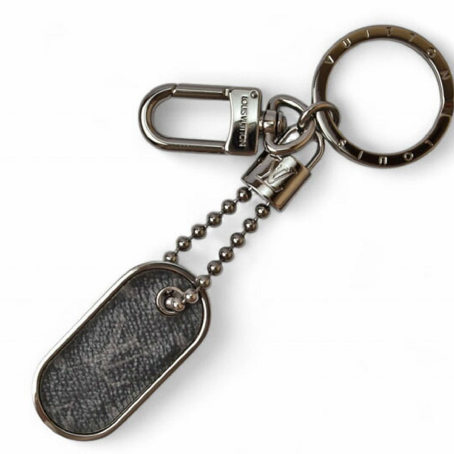 Louis Vuitton Key Ring/Key Holder/Charm Porte-Clés Tab Monogram Eclipse