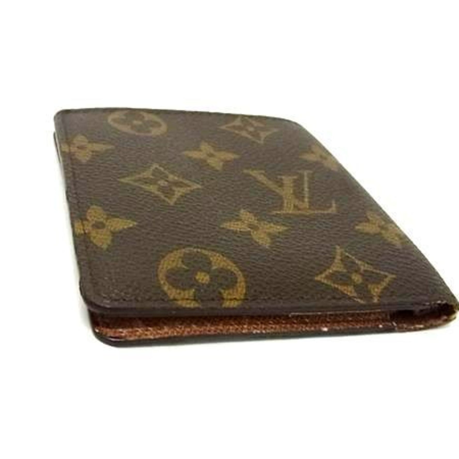 LOUIS VUITTON Monogram Porte-Bieux Cult Blue Wallet M60905 Brown Leather Bifold for Men and Women