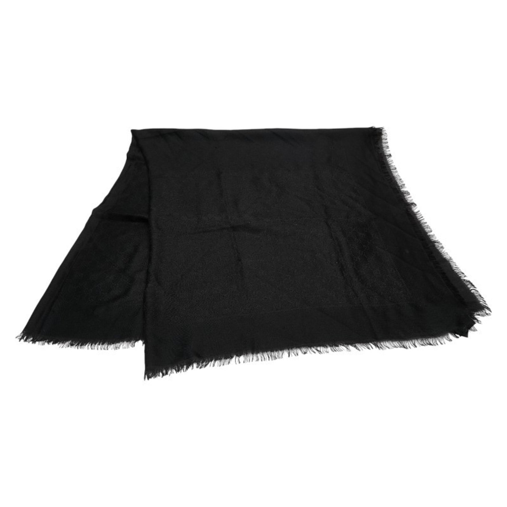 Gucci GG print scarf in wool and silk .