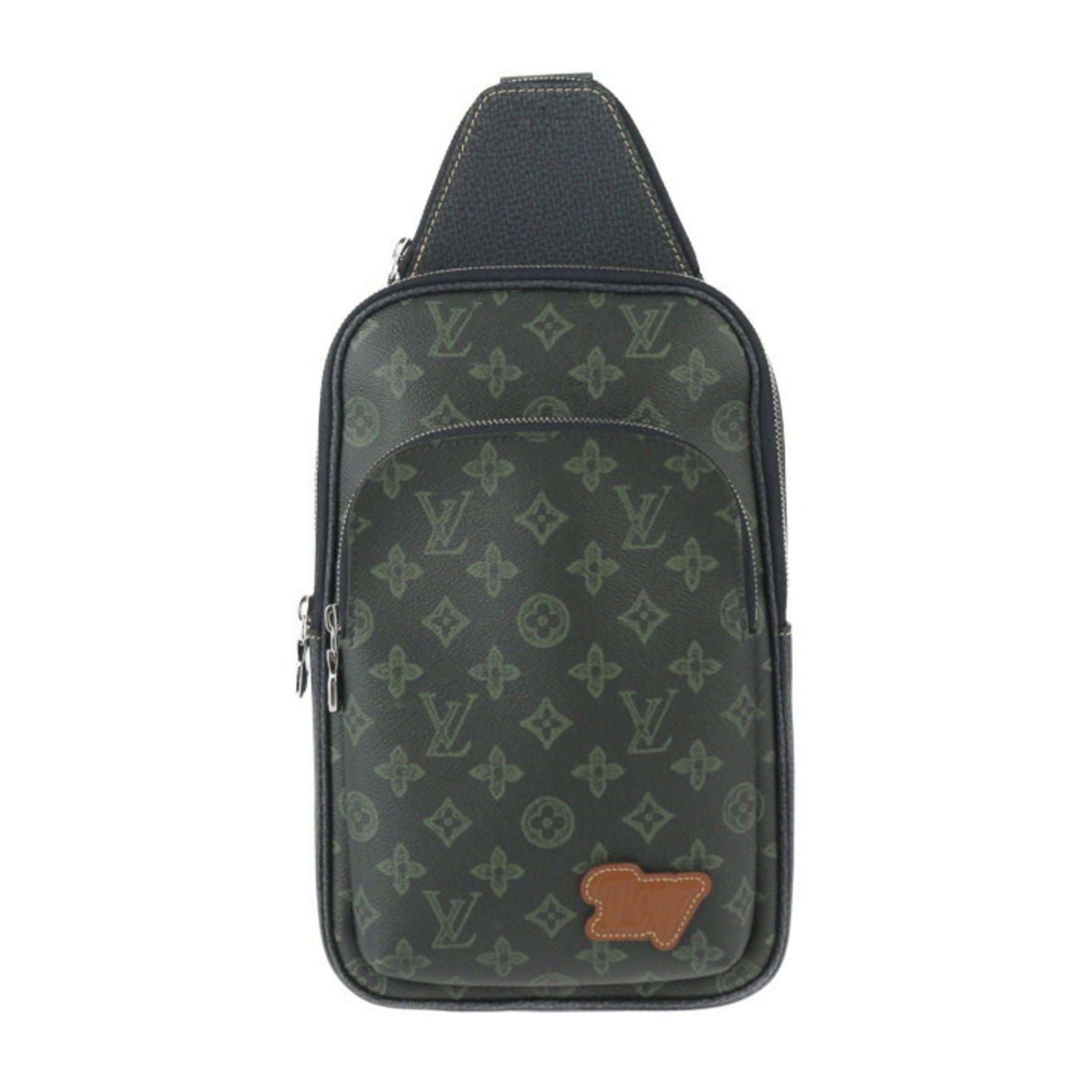 Louis Vuitton Fall Avenue Sling Bag Monogram Body Leather Dark Green Shoulder