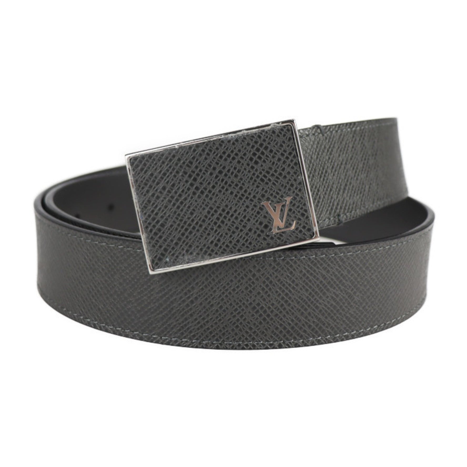 Louis Vuitton Sunture Metropole Belt Notation Size 90/36 Taiga Ardoise