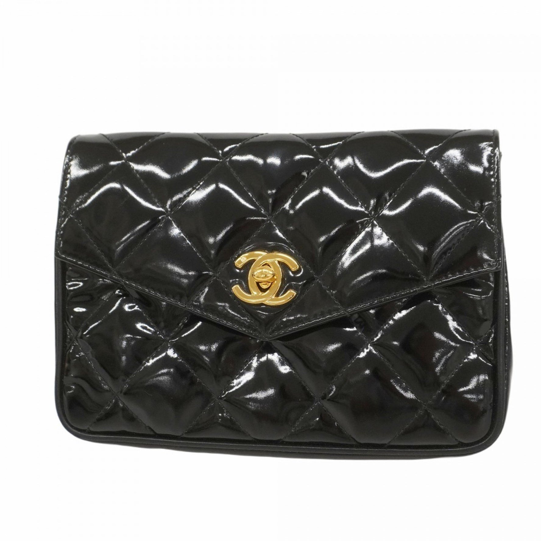Chanel Matelasse Pouch in Patent Leather