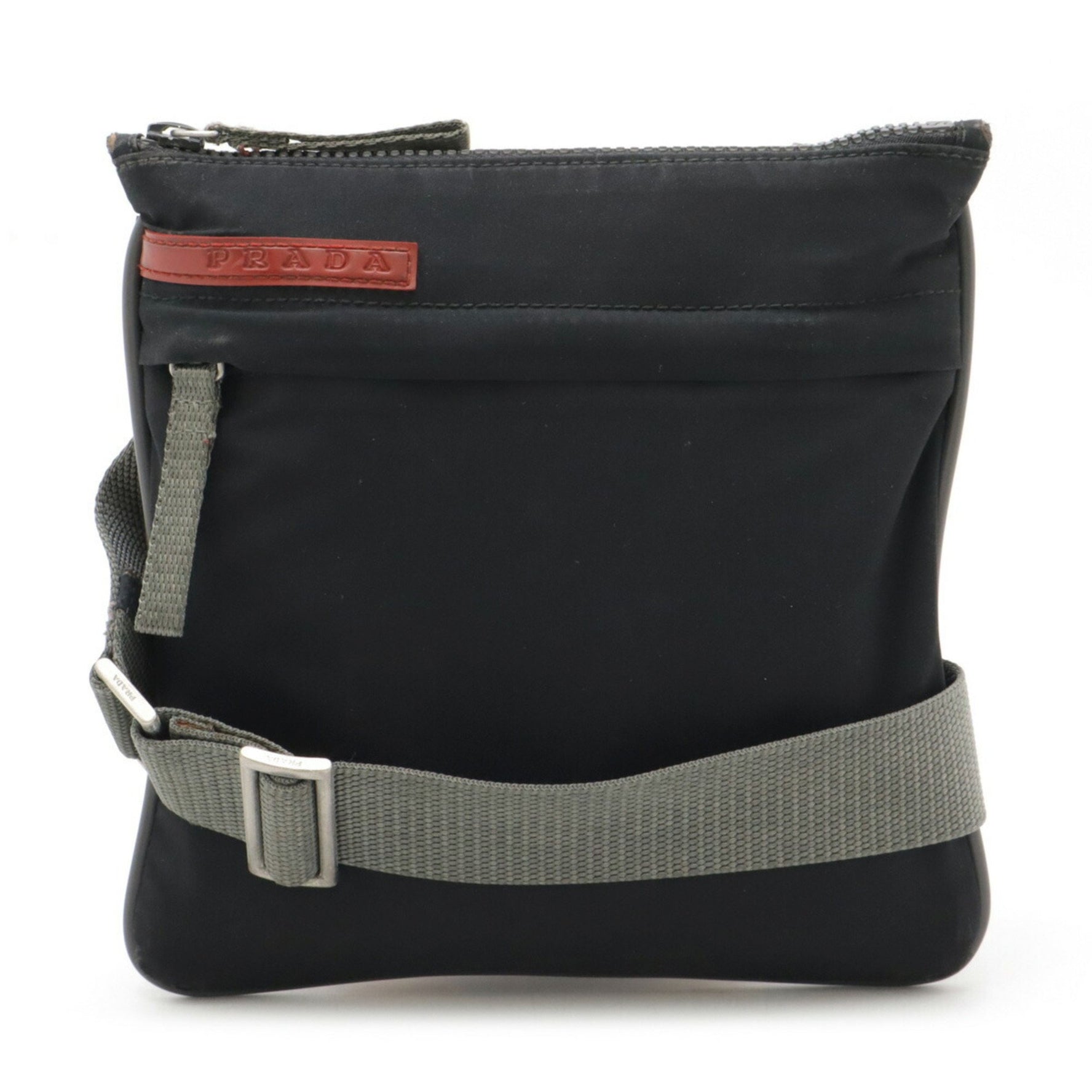 PRADA Prada Sport Line Shoulder Bag Pochette Nylon NERO Black Grey 4VA337