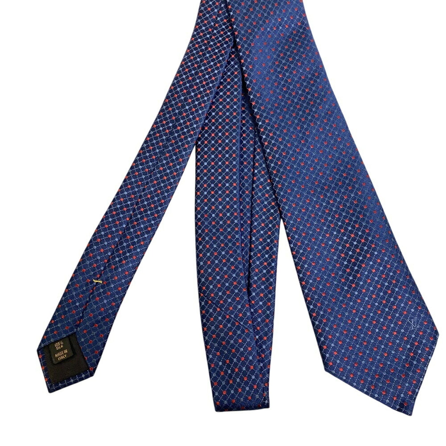 LOUIS VUITTON Louis Vuitton Polka Dot Tie Navy Men's