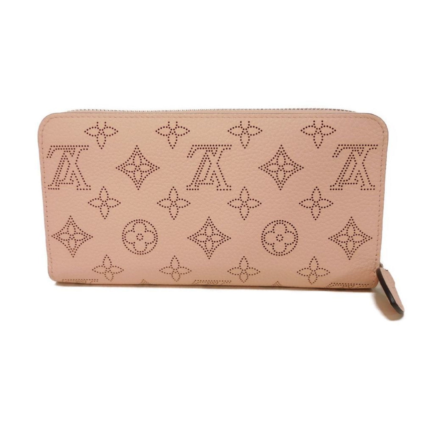 Louis Vuitton Long Wallet Zipper Current Model Perforation Pink RFID Monogram Mahina Rose Jasmine