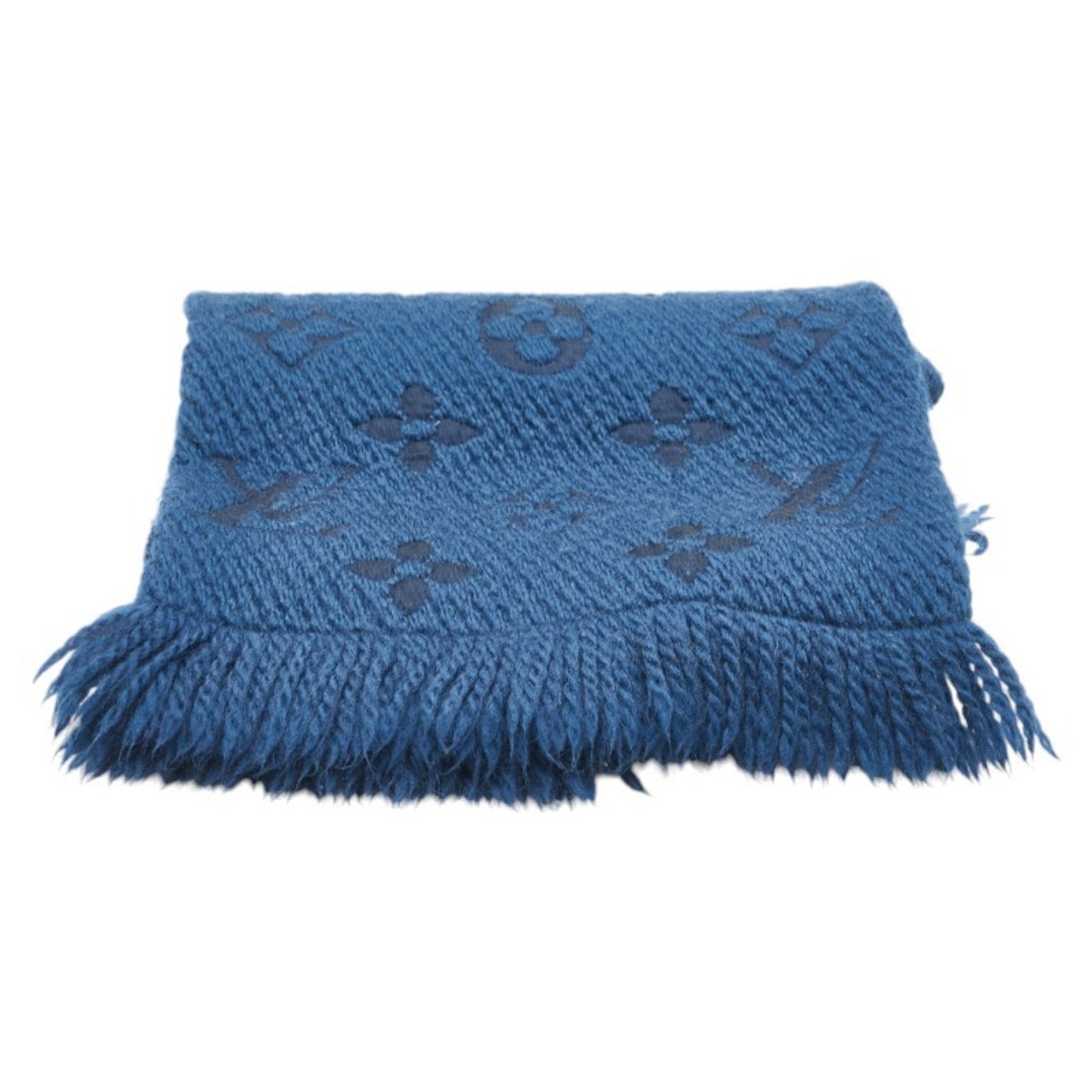 Louis Vuitton Monogram Echarpe Logo Mania Scarf Wool Silk