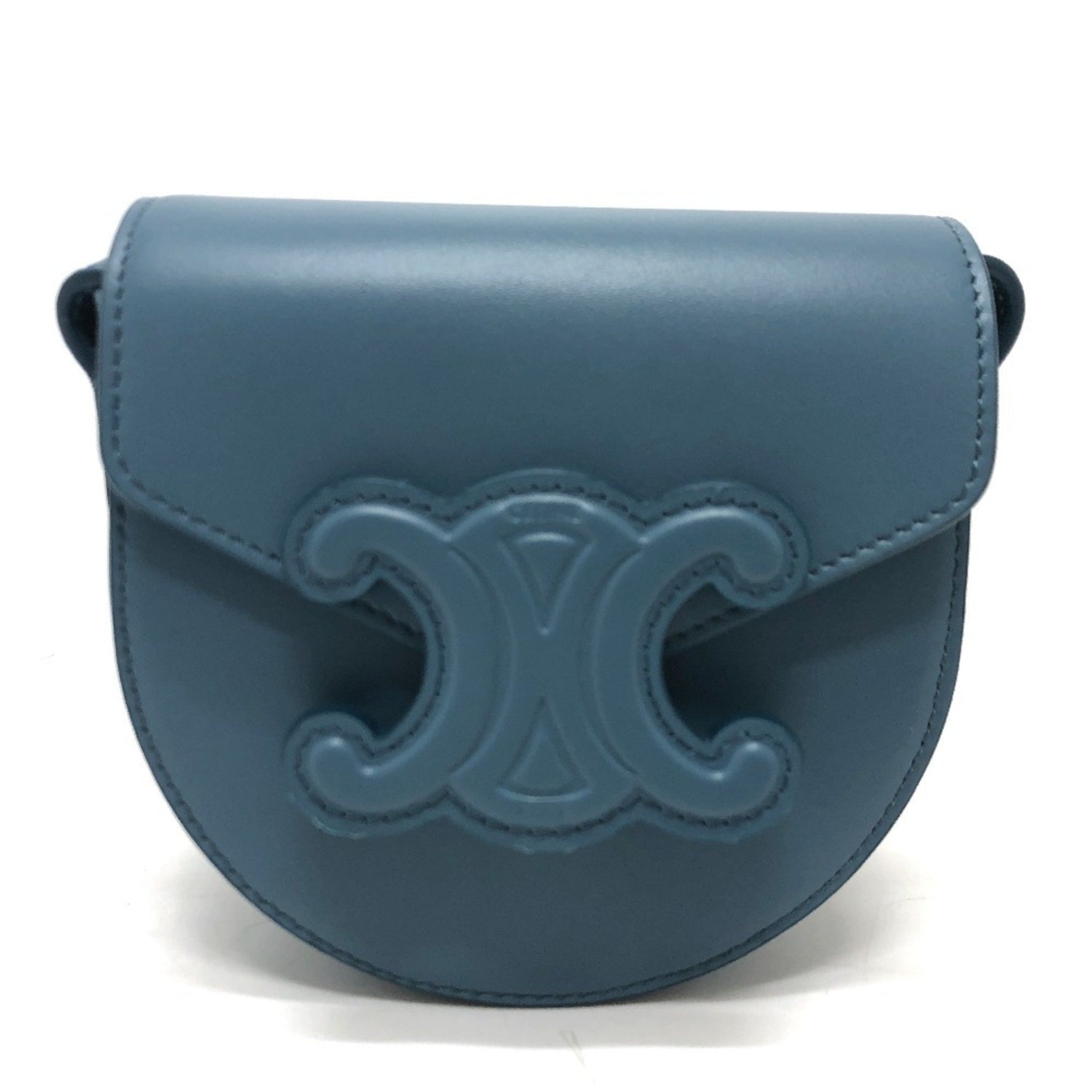 CELINE Triomphe Mini Besas Cuir Shoulder Bag in Leather/Calf Leather, Like New