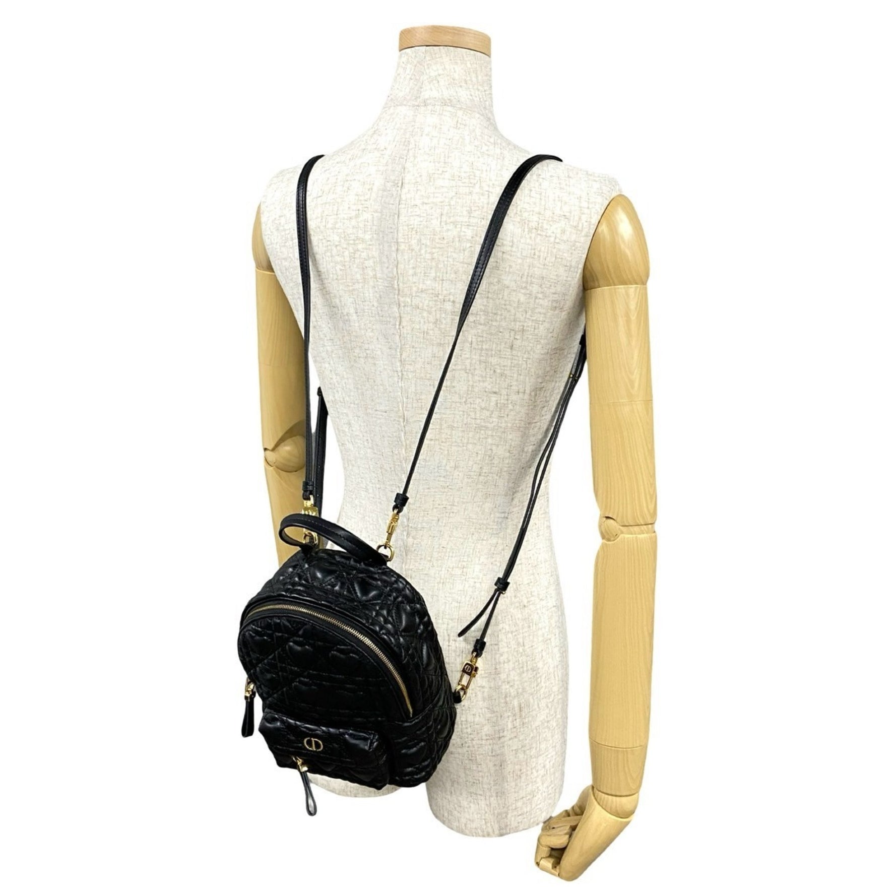 Christian Dior Heart Cannage CD Logo Metal Hardware Leather Backpack 03292