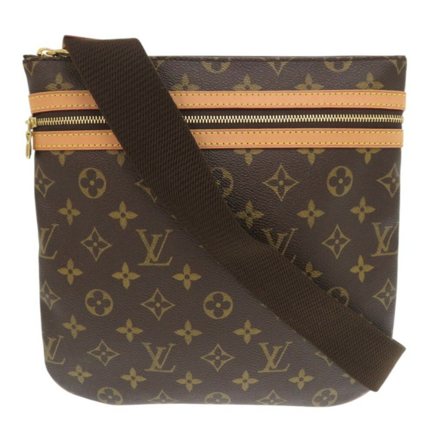 Like new Louis Vuitton Pochette Bosphore Monogram Brown Shoulder Bag LV VUITTON