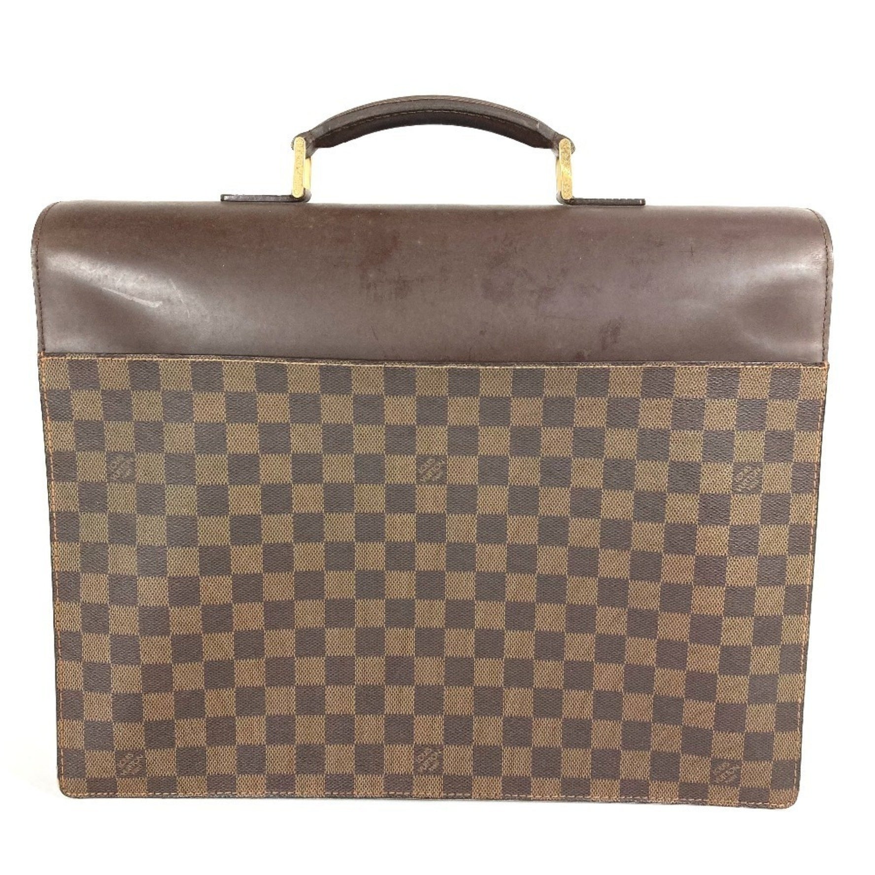 LOUIS VUITTON Damier Altona GM Briefcase, Handbag, Document Bag, Business Canvas, Unisex, Ebene Brown