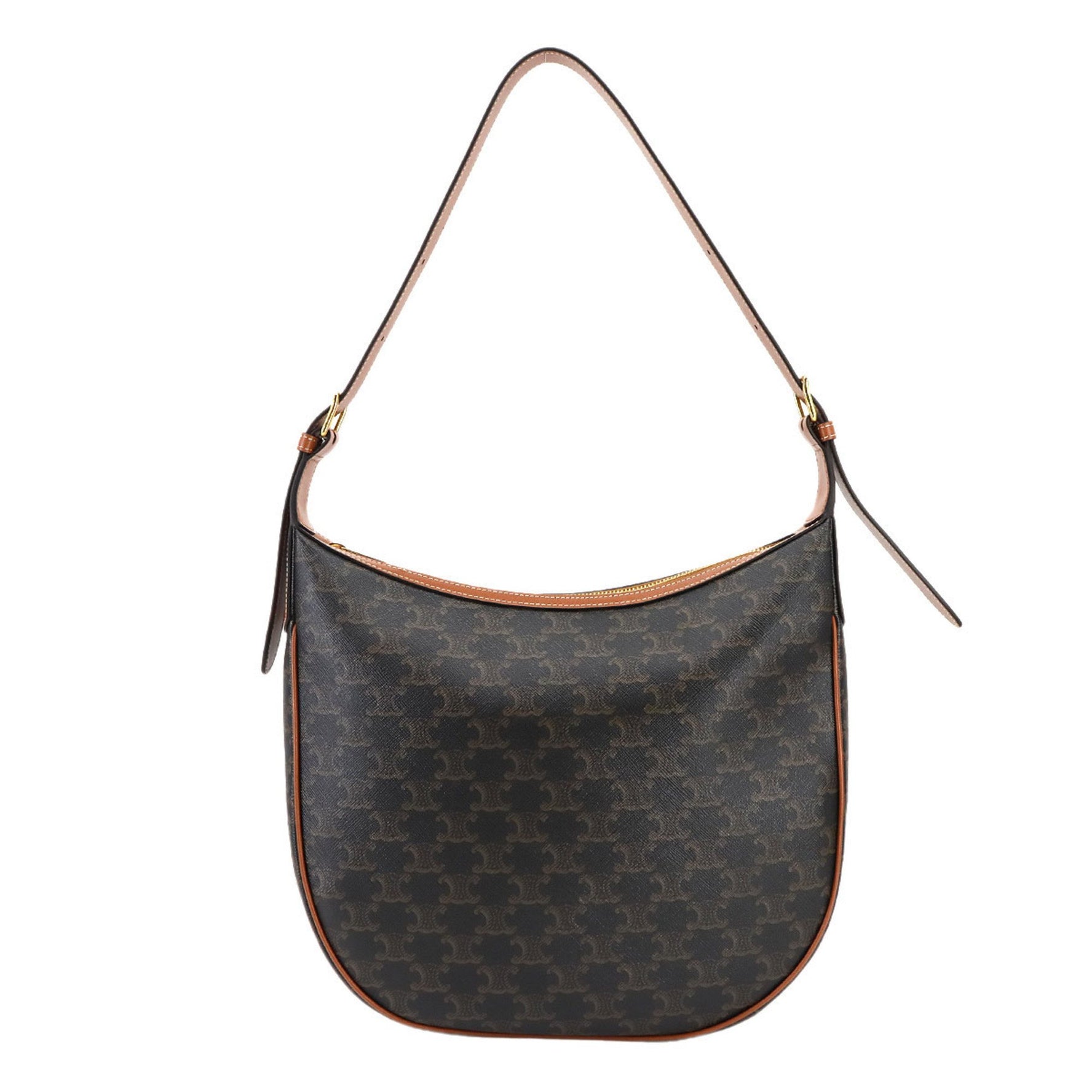 Celine Triomphe Heloise Shoulder Bag, Tan Leather with Gold Hardware