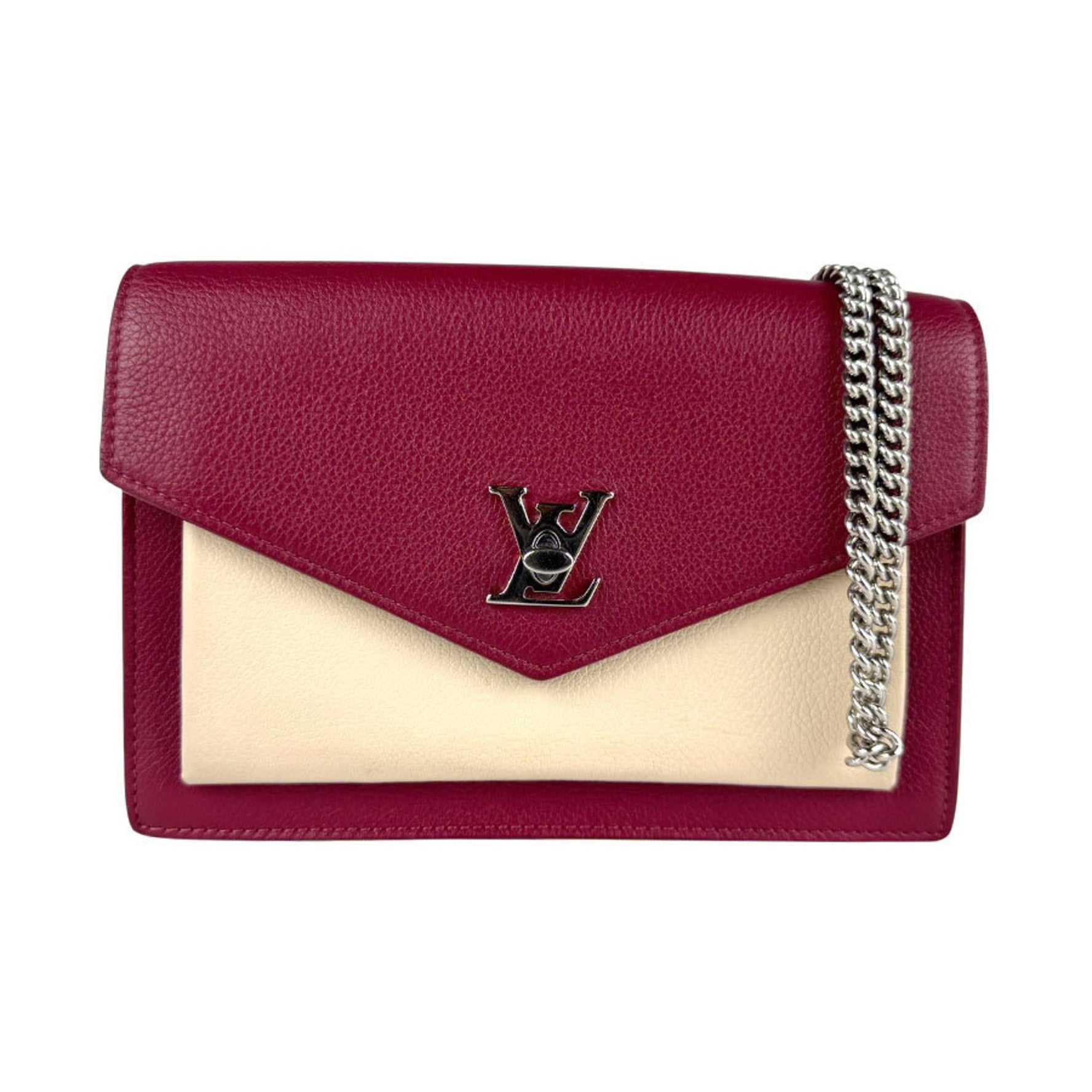 Louis Vuitton Lockme Chain Wallet, Leather, Riduvan x Etain Creme