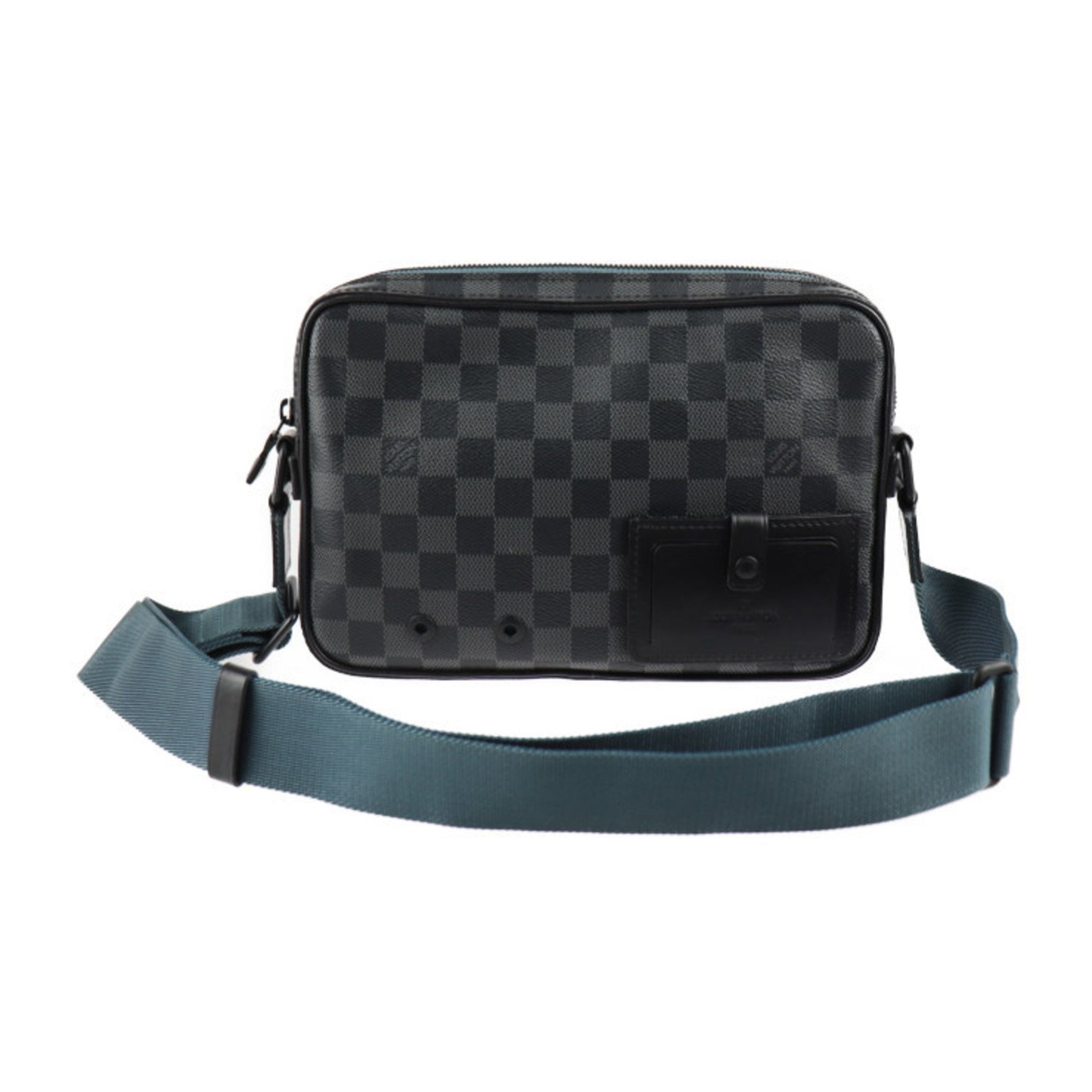 Louis Vuitton Alpha Messenger Shoulder Bag Damier Graphite Canvas Leather