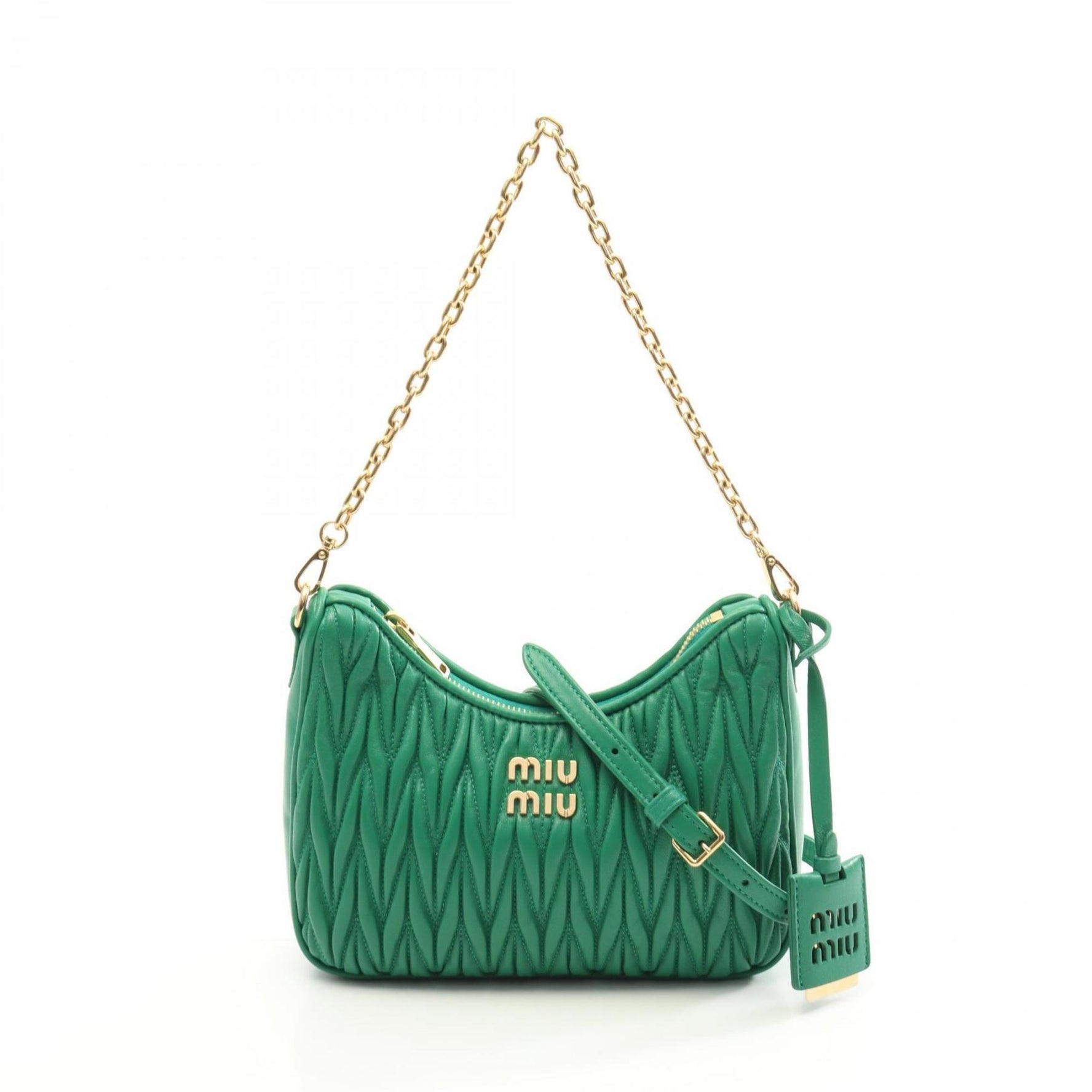 Miu Miu Miu Matelasse Shoulder Bag Leather
