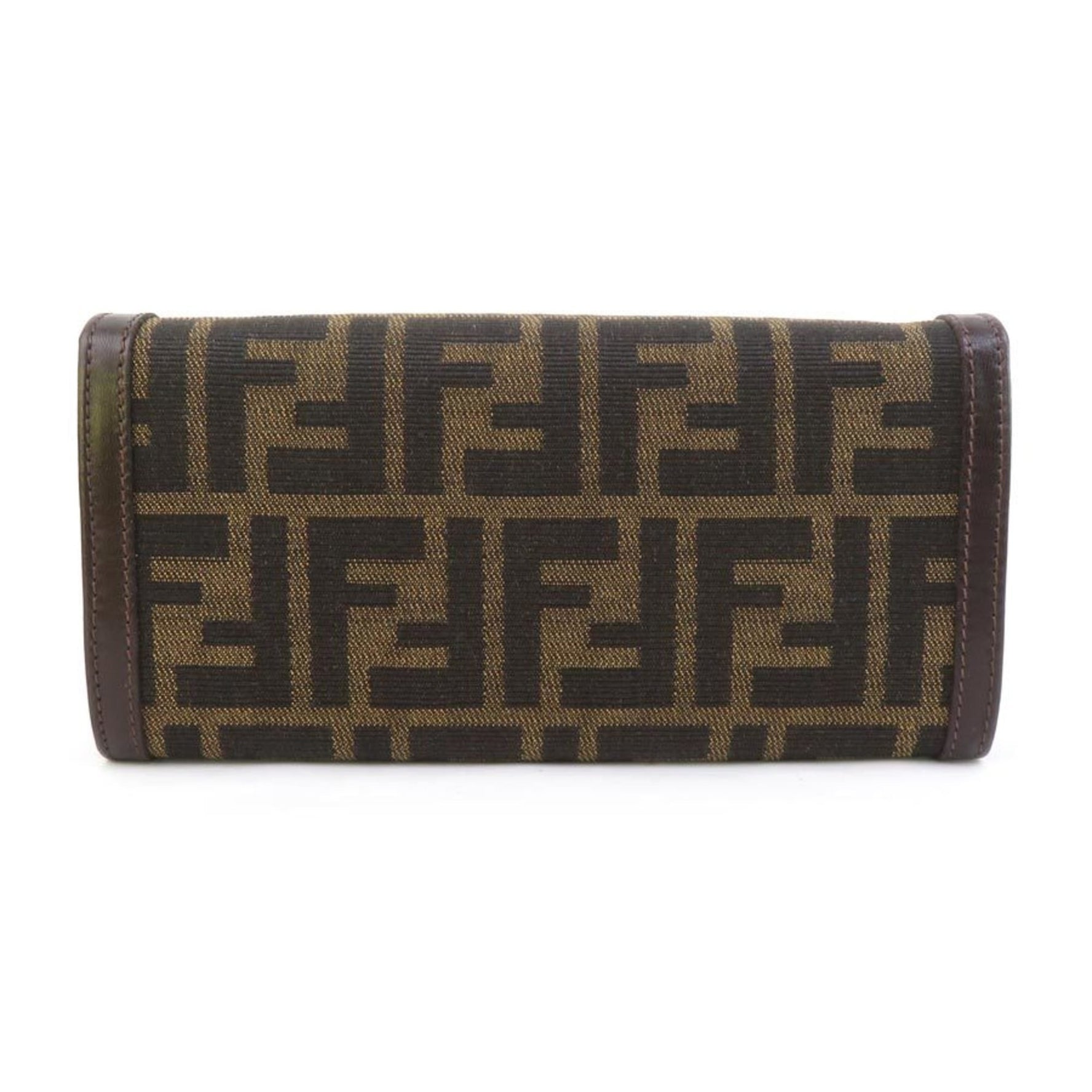 FENDI Bi-fold Wallet Zucca Canvas Leather