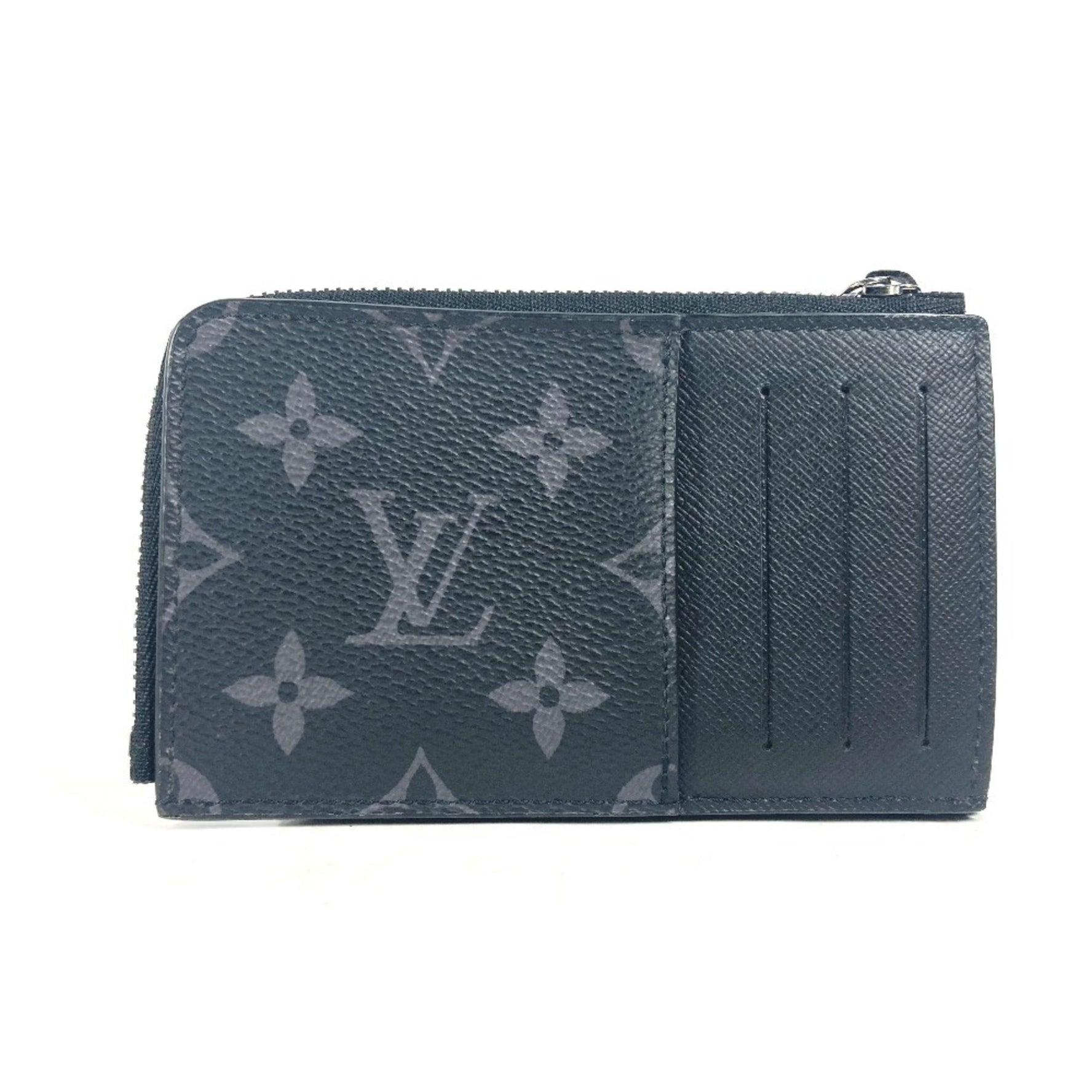 Louis Vuitton Monogram Eclipse Hybrid Wallet Compact Bi-fold Canvas Men's Black