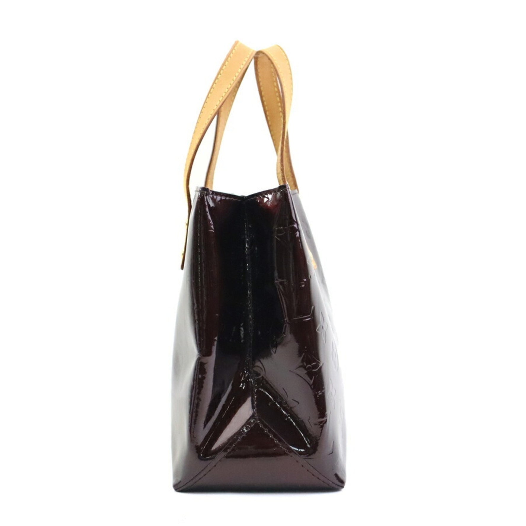 Louis Vuitton LOUIS VUITTON Handbag Monogram Vernis Reed PM Patent Leather Amaranth Gold Women's M91993 w0983a