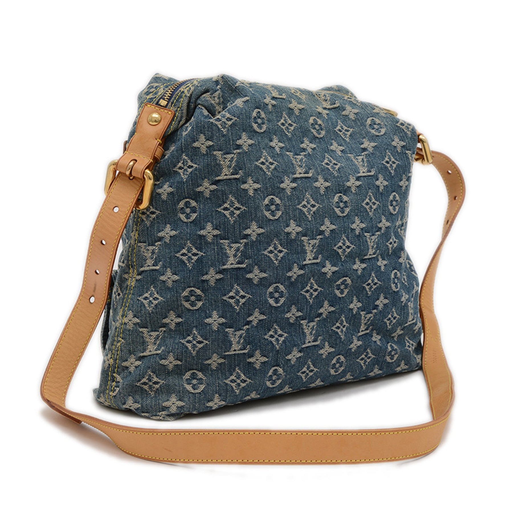 Louis Vuitton Monogram Denim Baggy GM Shoulder Bag Long BP