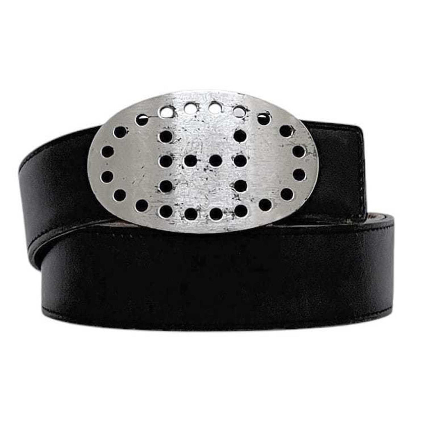 Hermes Hermès belt Evelyn, box calf leather, Taurillon Clemence K stamp, 2007, waist buckle, perforated finish. Available in black, brown, and silver.