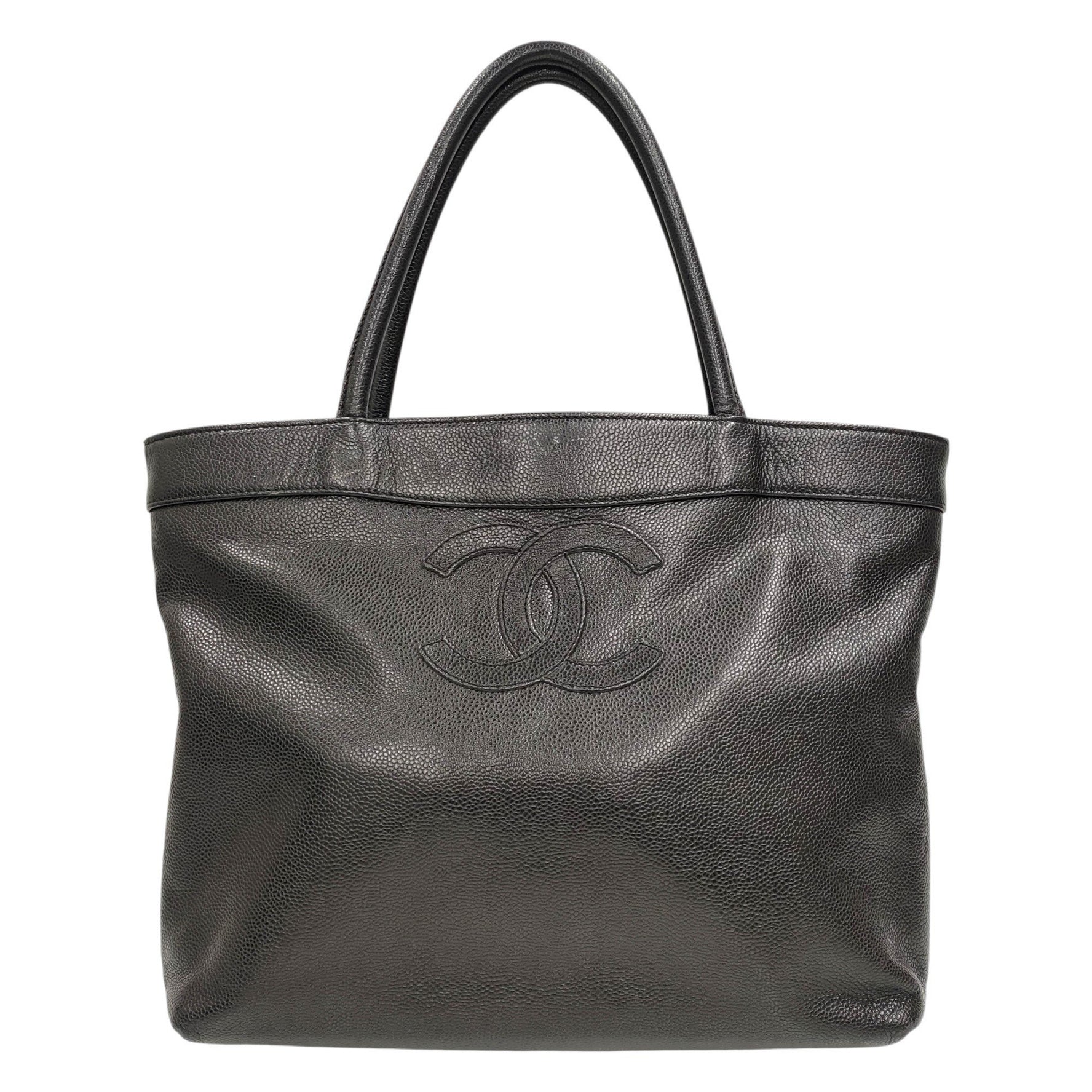CHANEL Caviar Skin Tote in Leather Bag, No. 6