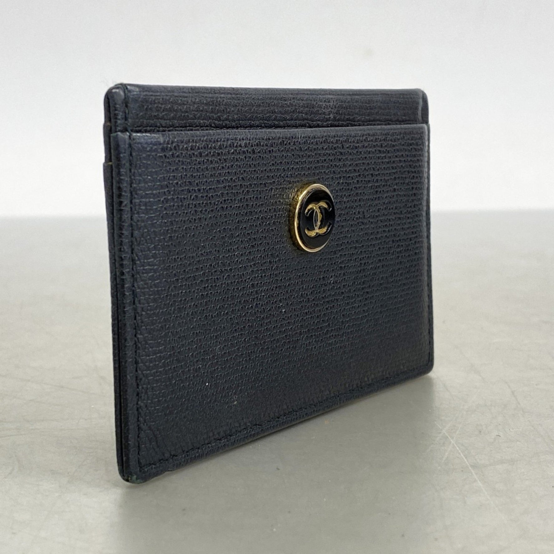 Chanel Coco Button Leather Card Case