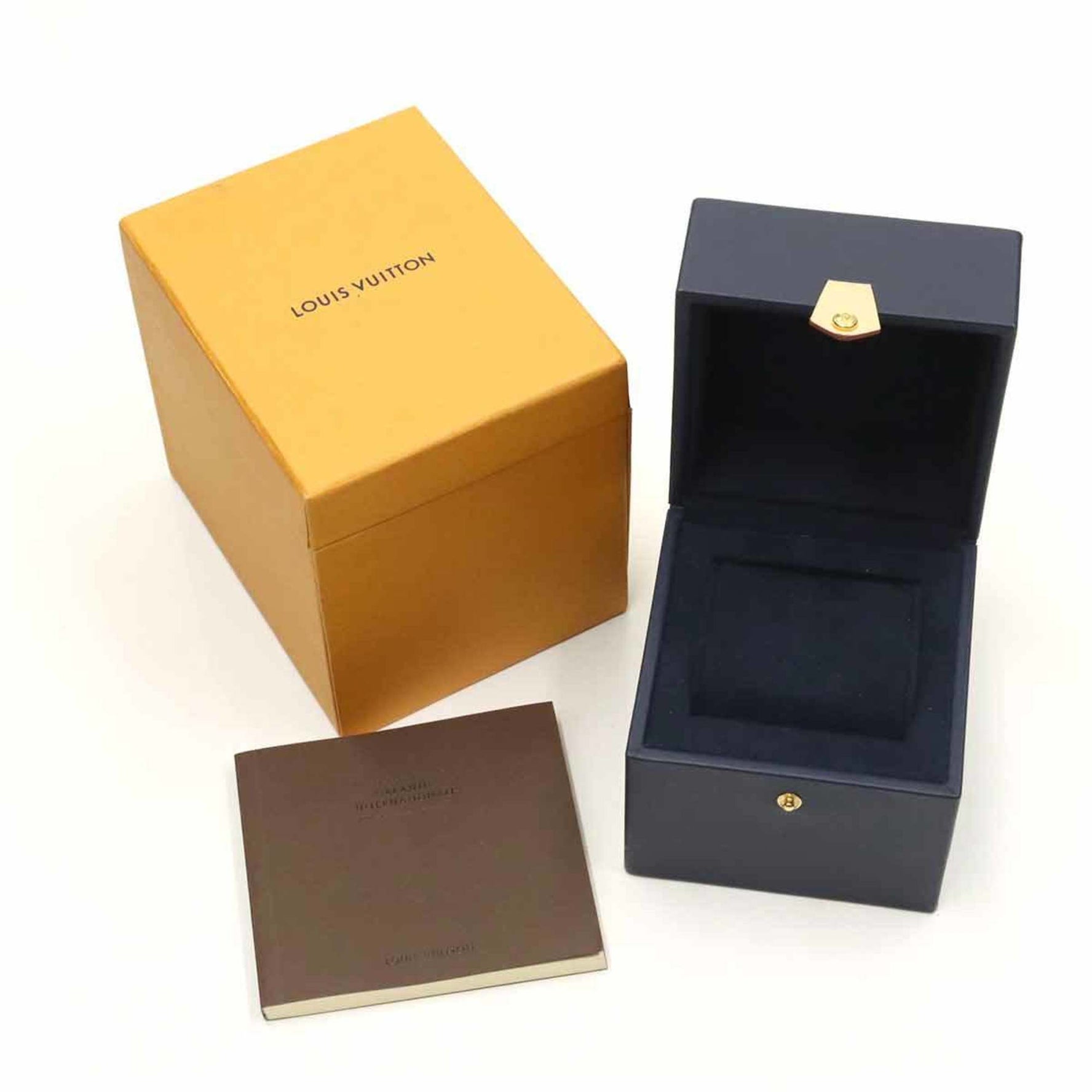 Louis Vuitton Tambour Small Second Q1D21 Men's Watch with Date Display, Black and Blue, Automatic Movement