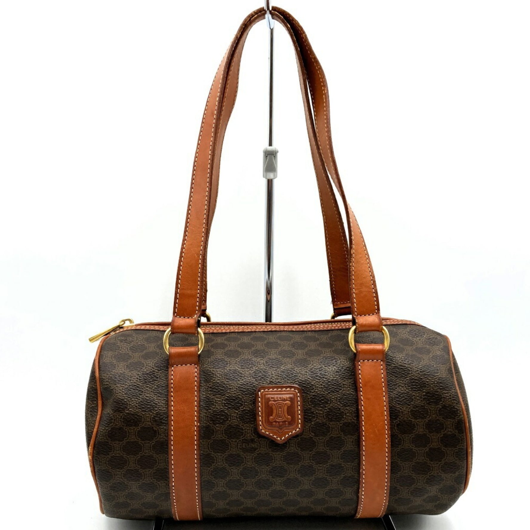 CELINE Handbag Tote Bag Mini Boston Macadam Leather and Men's