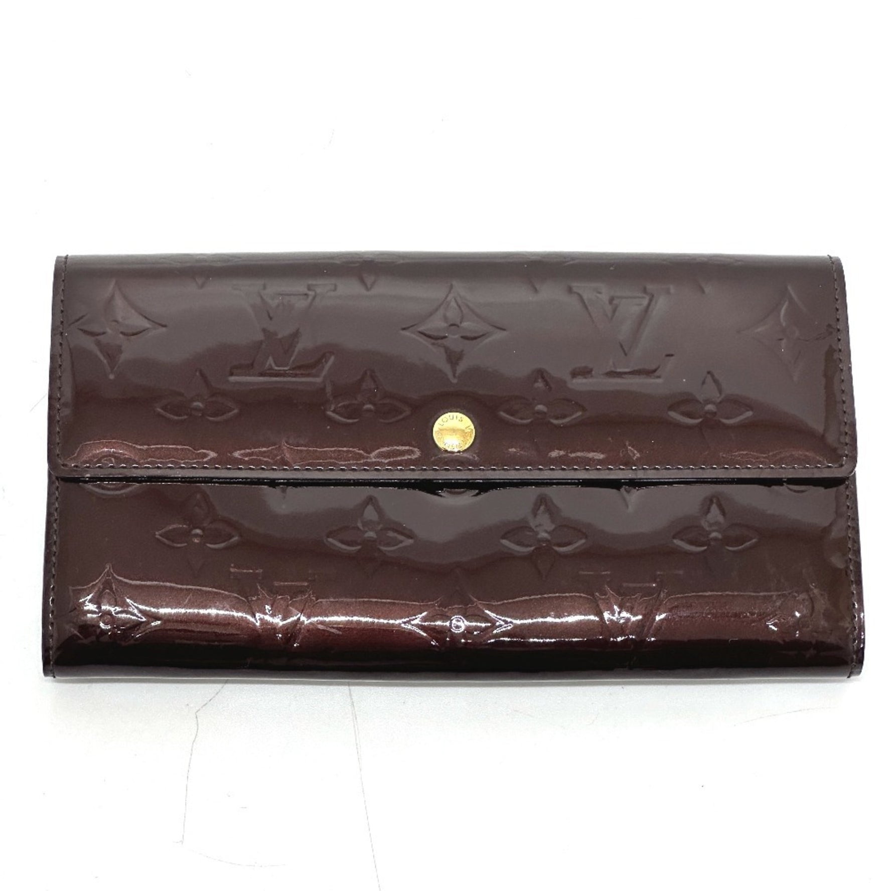 Louis Vuitton Portefeuille Sarah Bi-fold Long Wallet Monogram Vernis