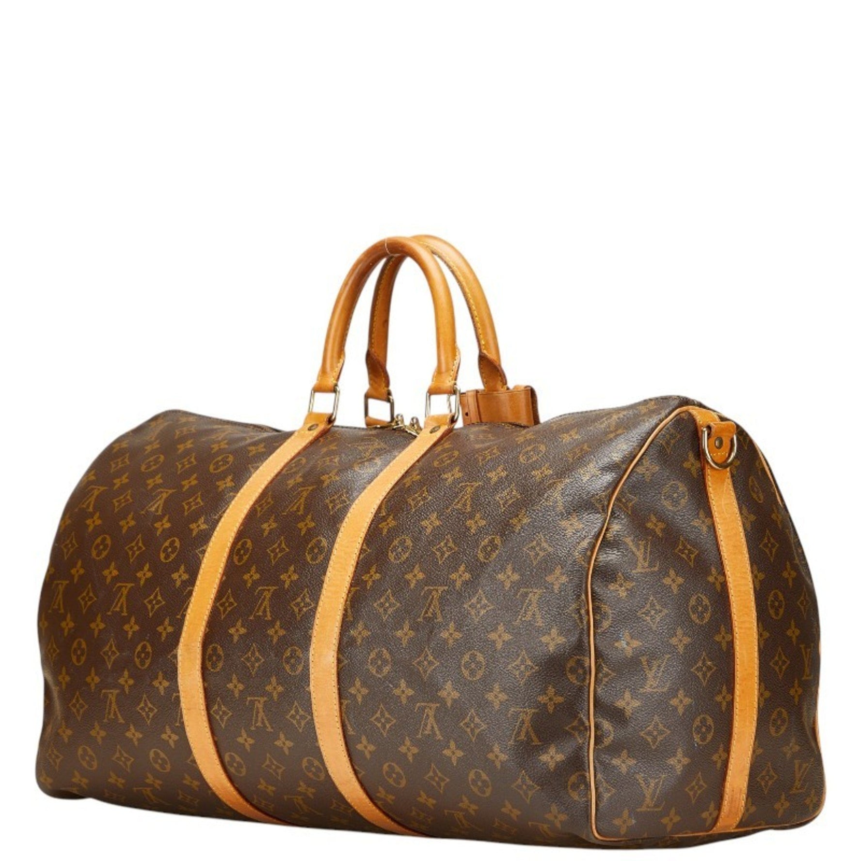 Louis Vuitton Monogram Keepall Bandouliere 55 Boston/Shoulder Bag, 2-Way, M41414, Brown PVC Leather, Women's, LOUIS VUITTON