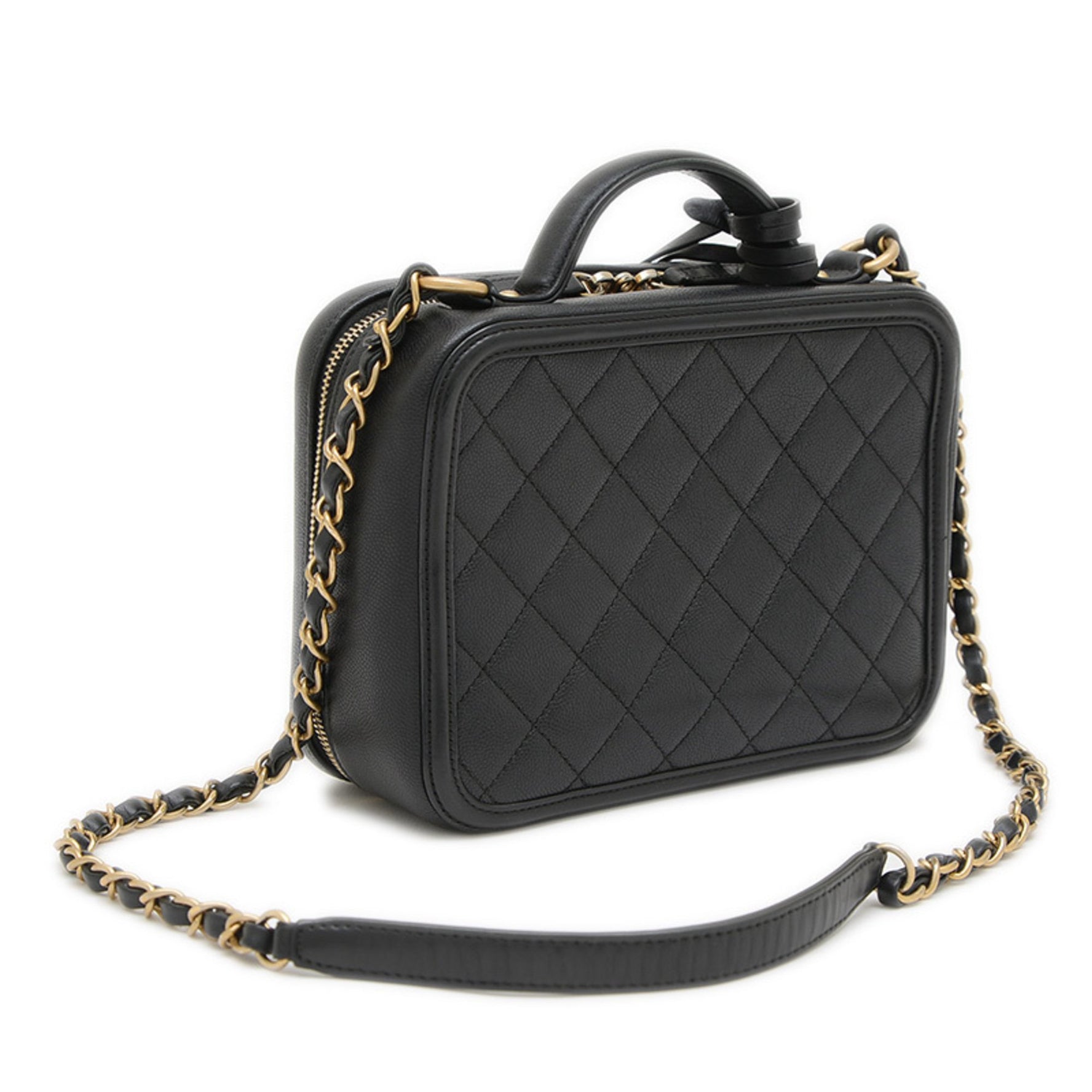 Chanel CC Filigree Small Chain Vanity Shoulder Bag